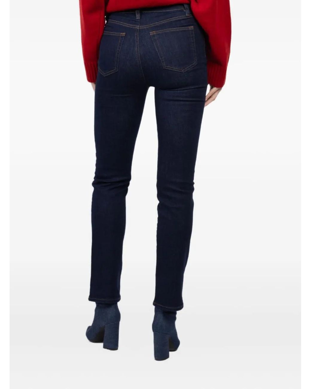 FRAME Blue Five-Pocket Design Jeans