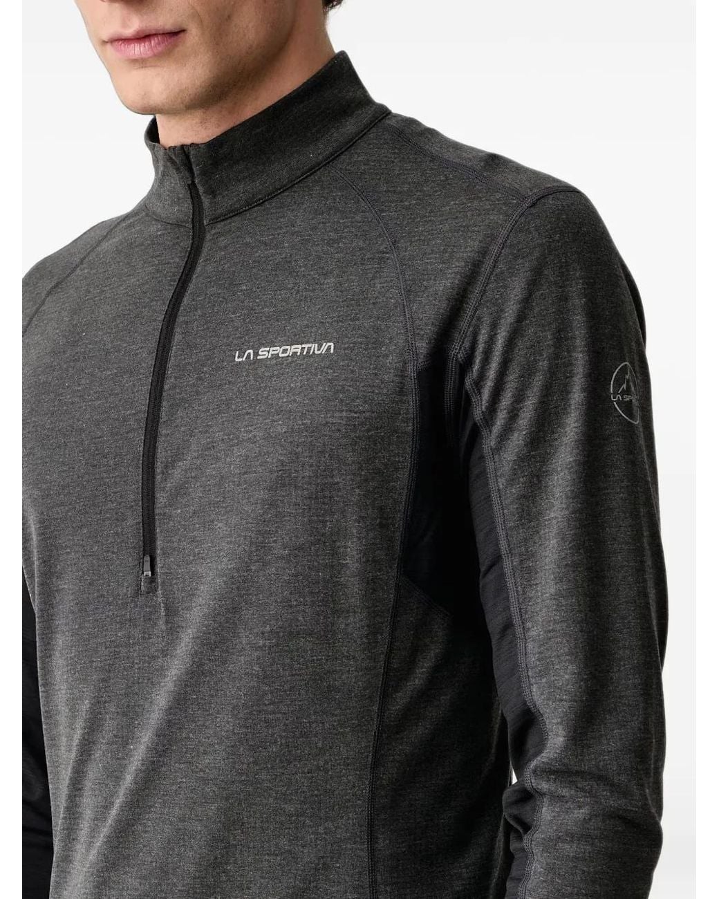 La Sportiva Black Quarter-Zip Long-Sleeve T-Shirt for men