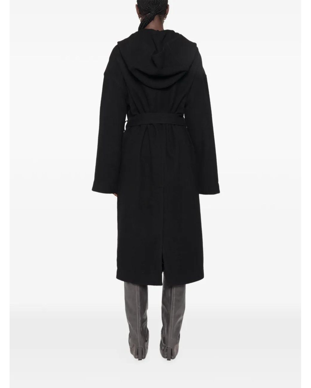 Abrigo Con Capucha Rick Owens de color Black