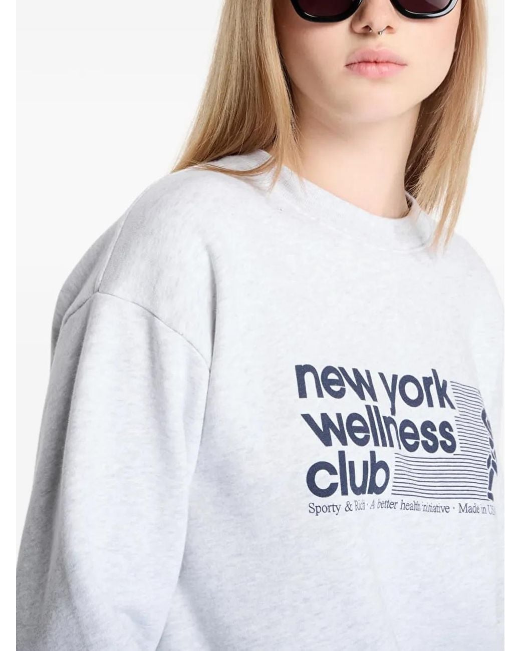 Sporty & Rich White Wellness Club Sweatshirt