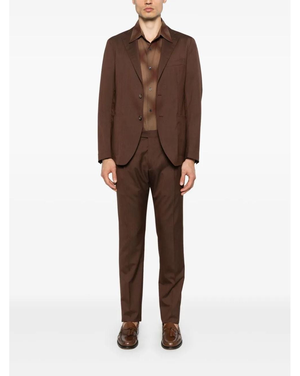 Tagliatore Brown Dakar Suit for men