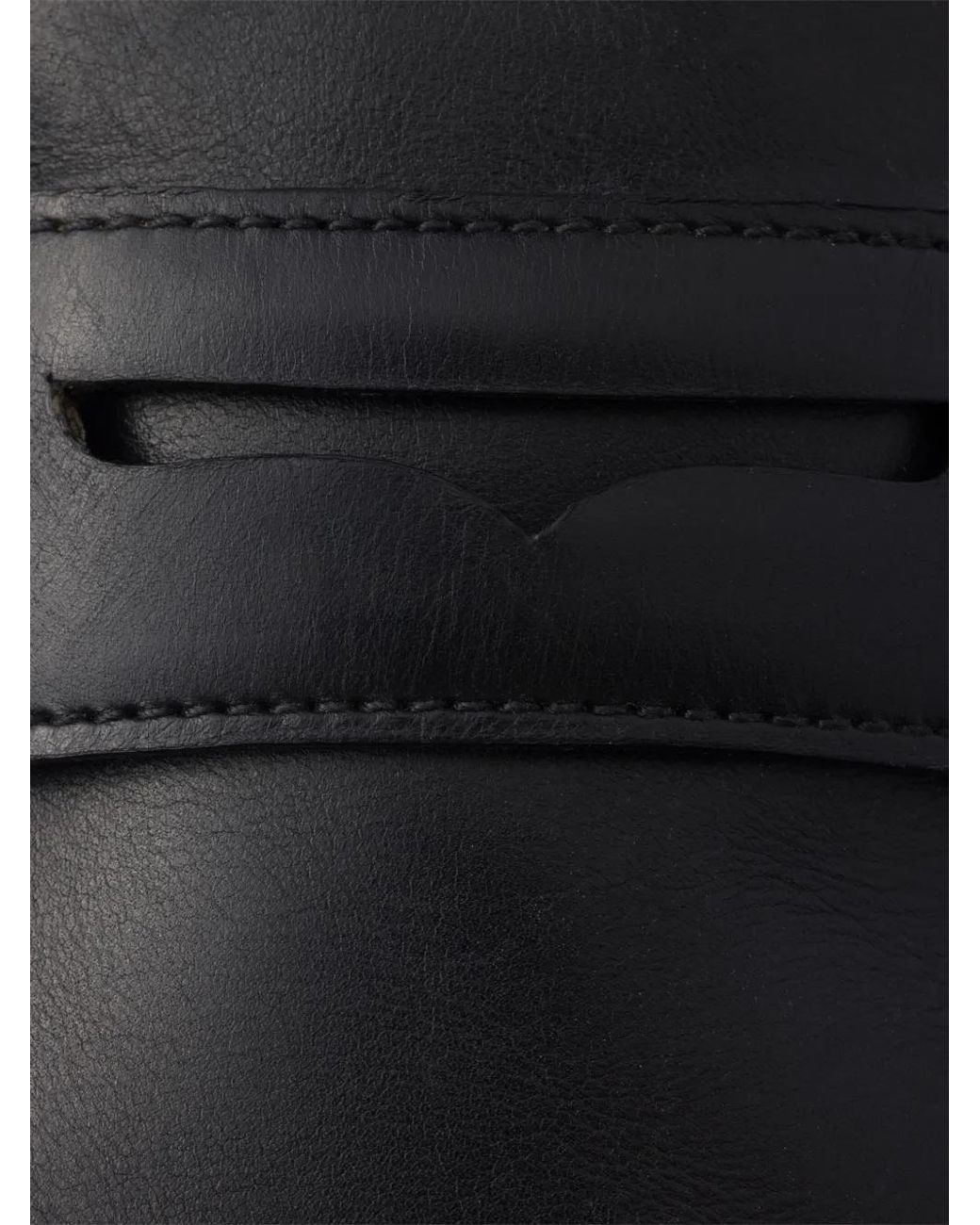Prada Black Shuffle Antiqued Leather Loafers