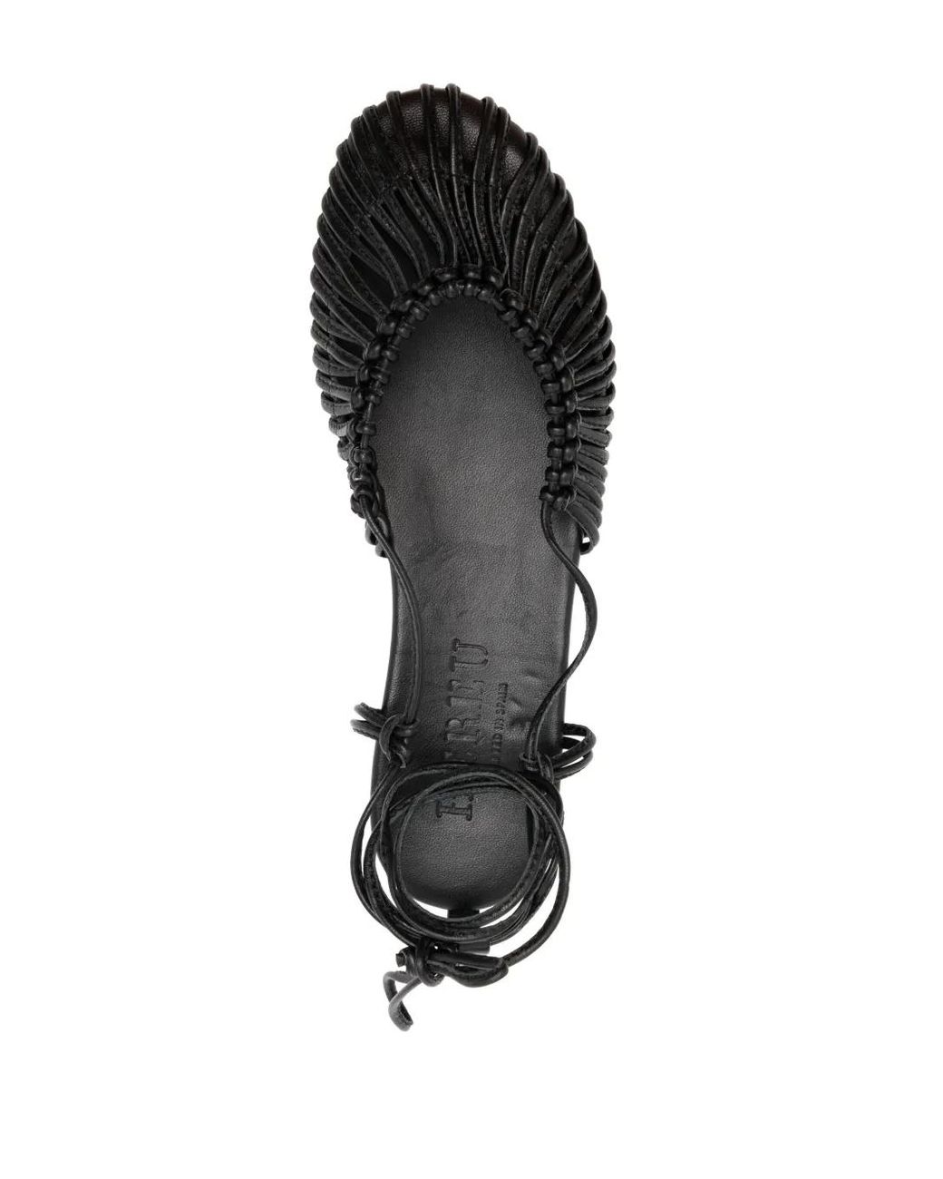 Hereu Black Mantera Leather Ballets
