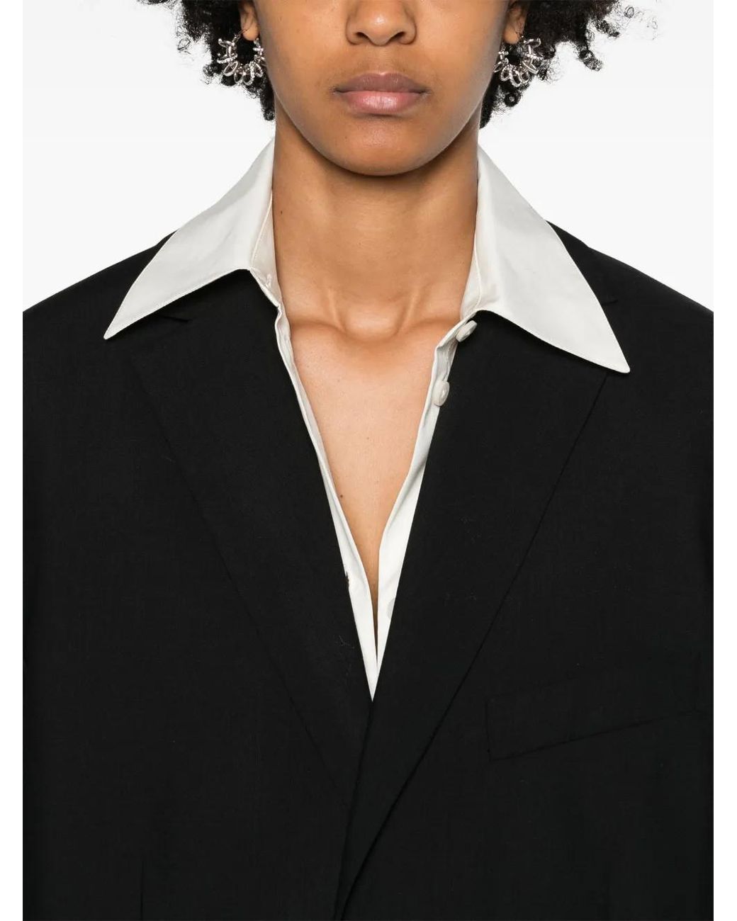 Gauchère Black Belted Wool Blazer