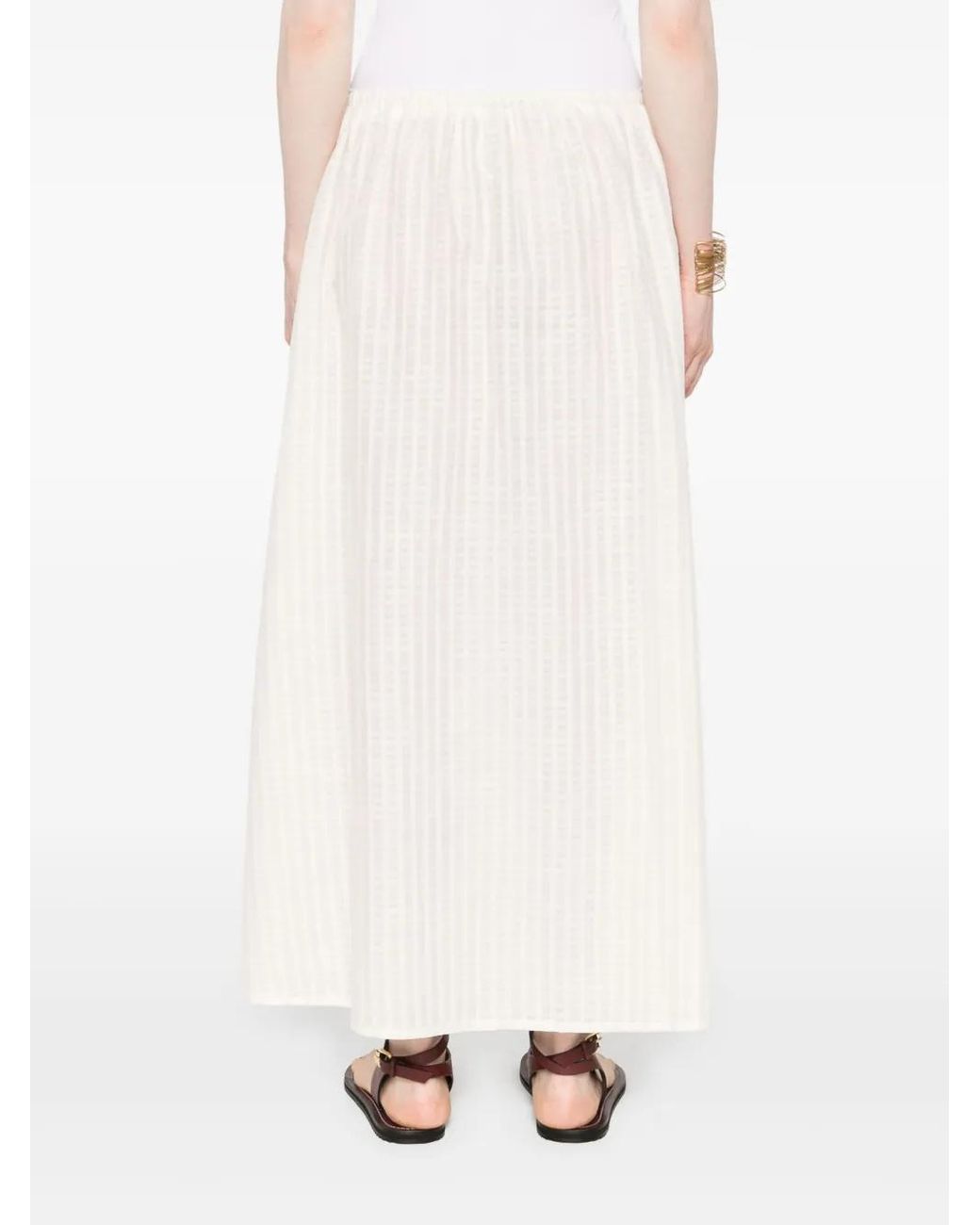 Asceno White Rafaela Maxi Skirt