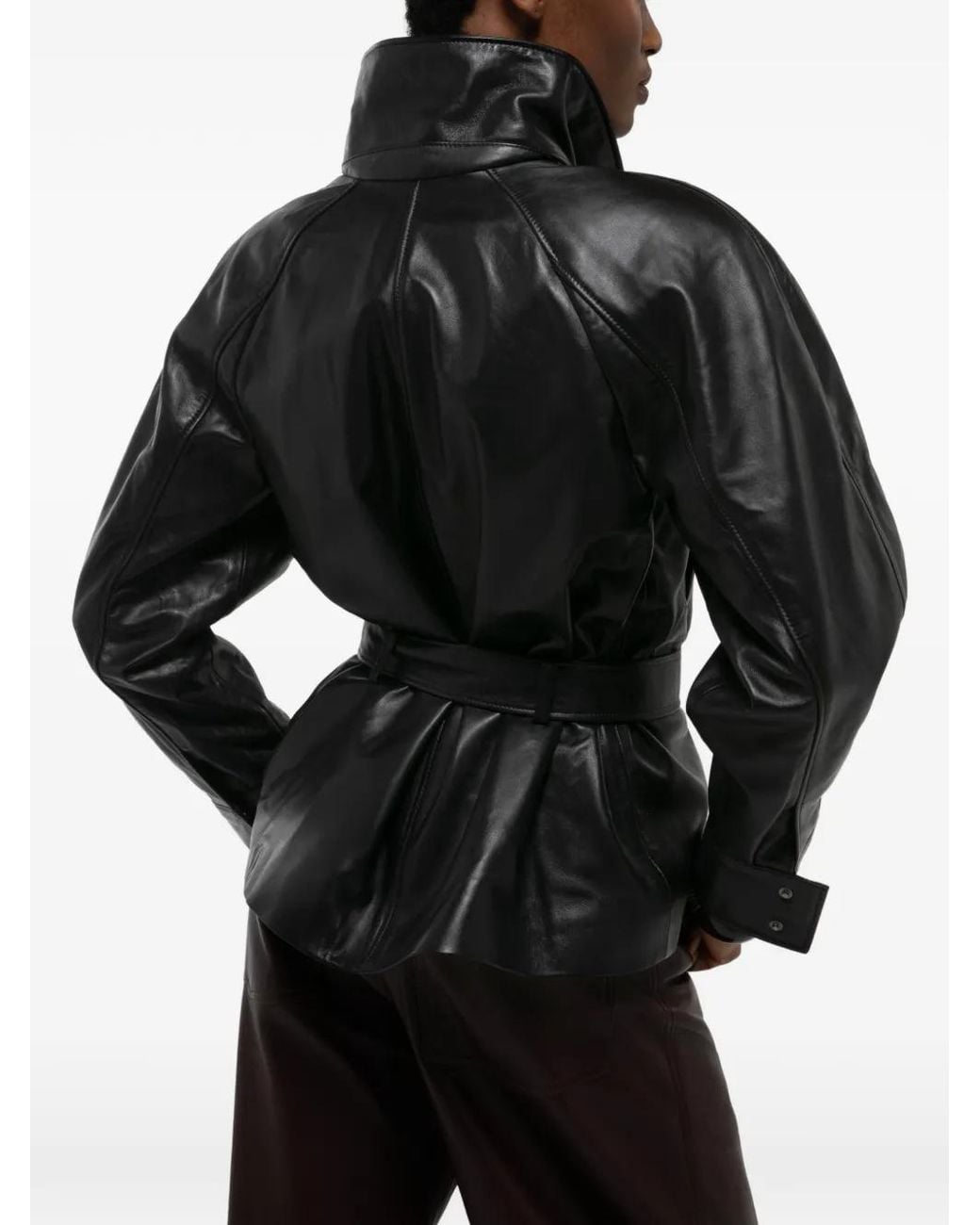 DUCIE Black Star Leather Jacket