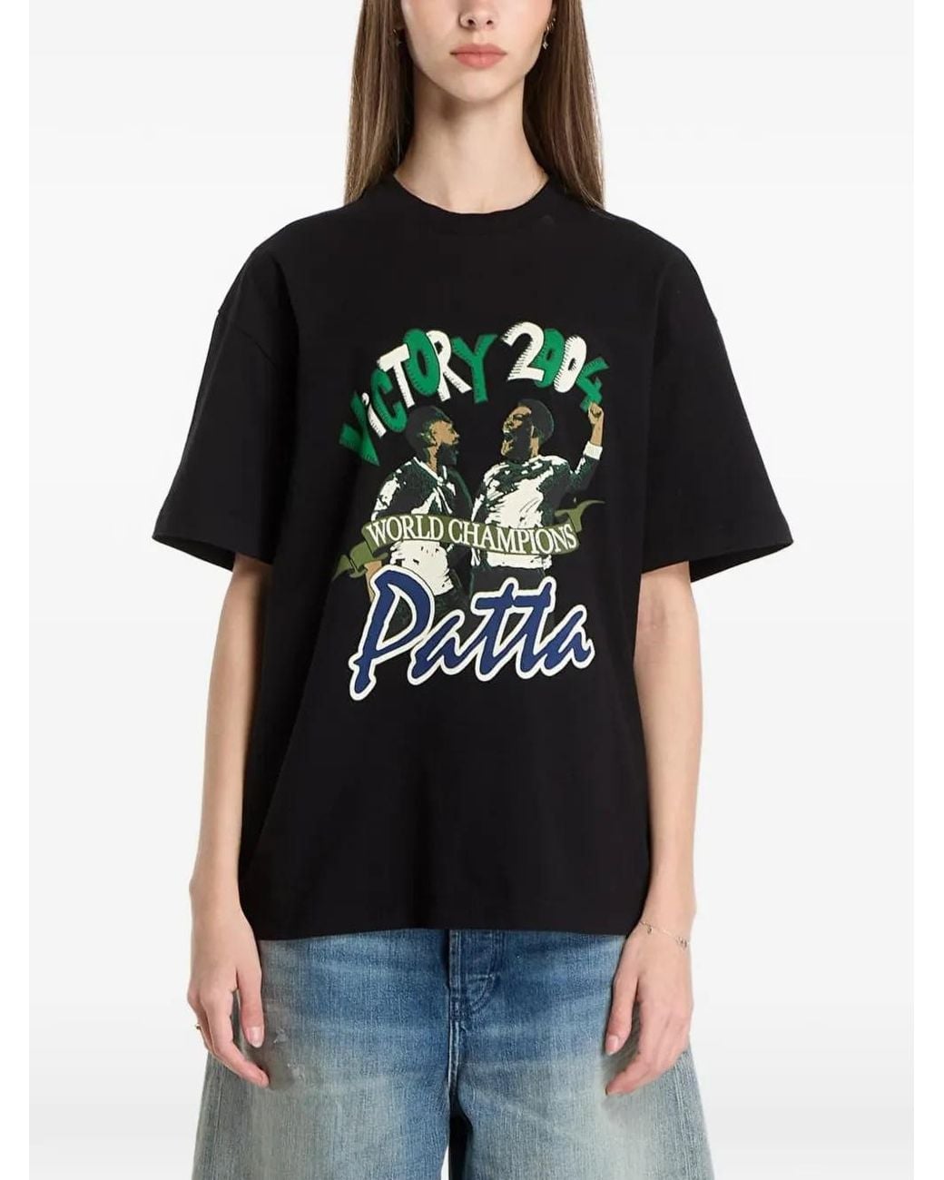 PATTA Black Victory Graphic-Print T-Shirt