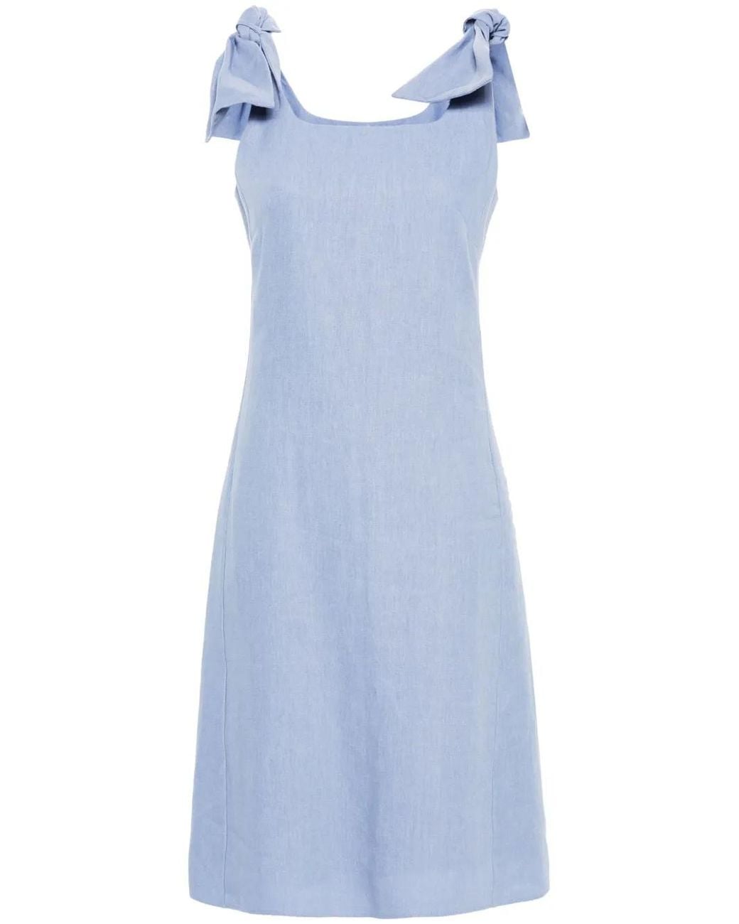 Chloé Blue Linen Midi Dress