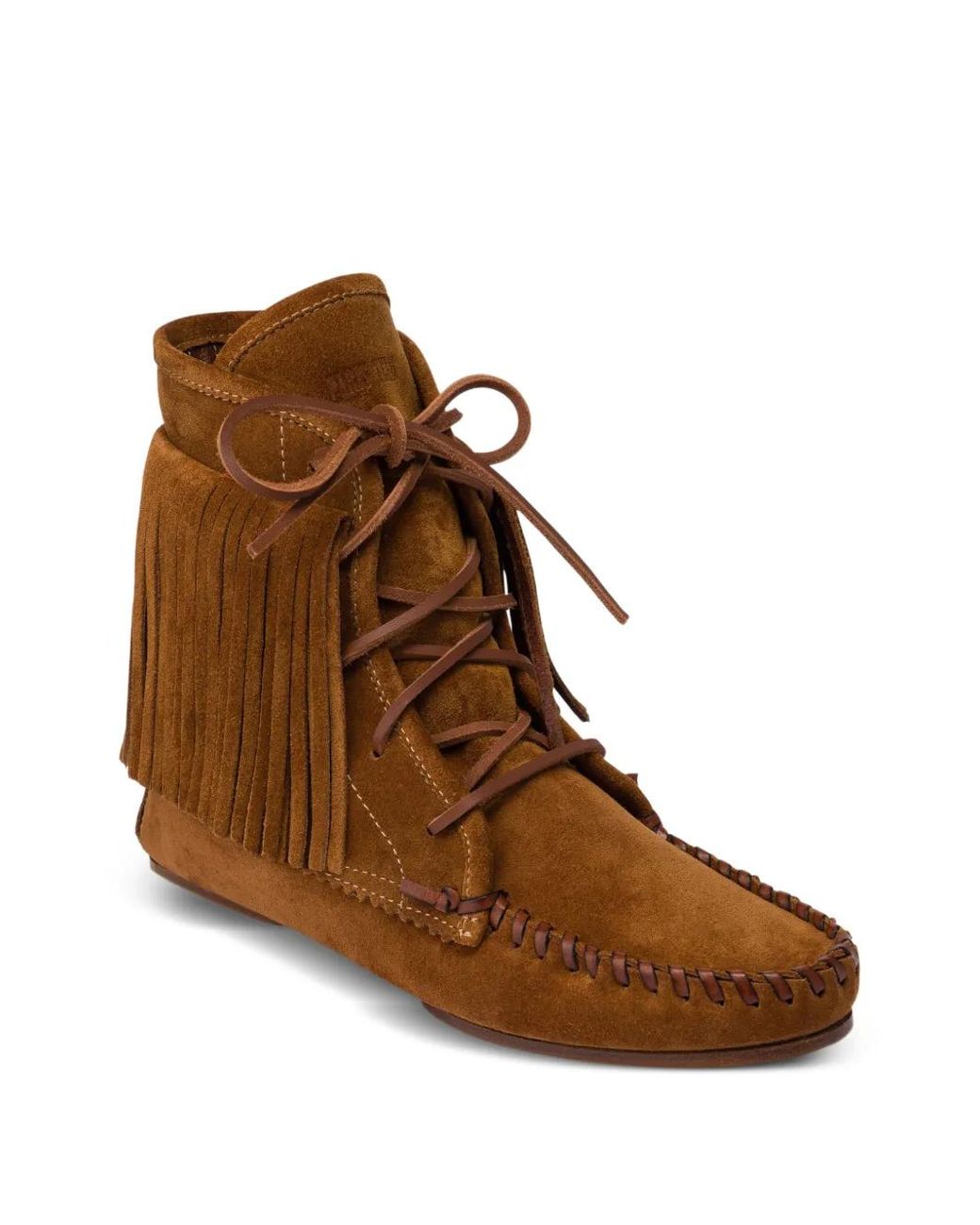 Paris Texas Brown Indiana Fringed Ankle Boots