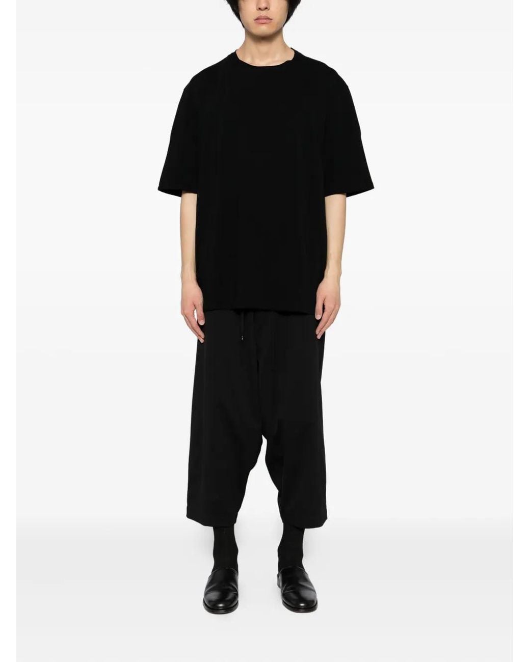 DEVOA Black Cotton T-Shirt for men