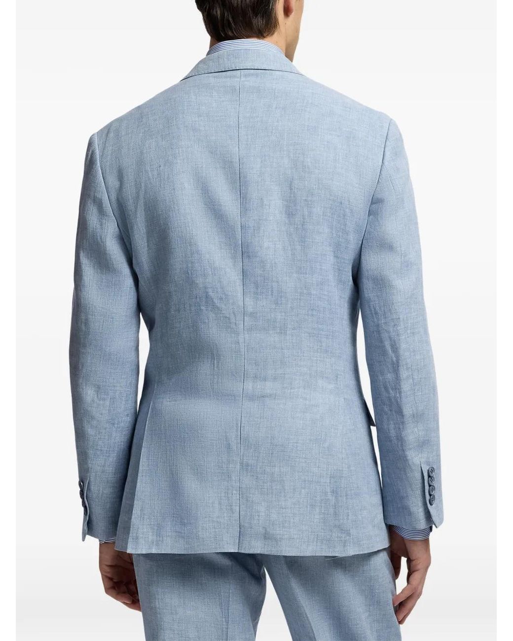 Ralph Lauren Blue Glenn Delave Double-Breasted Blazer for men