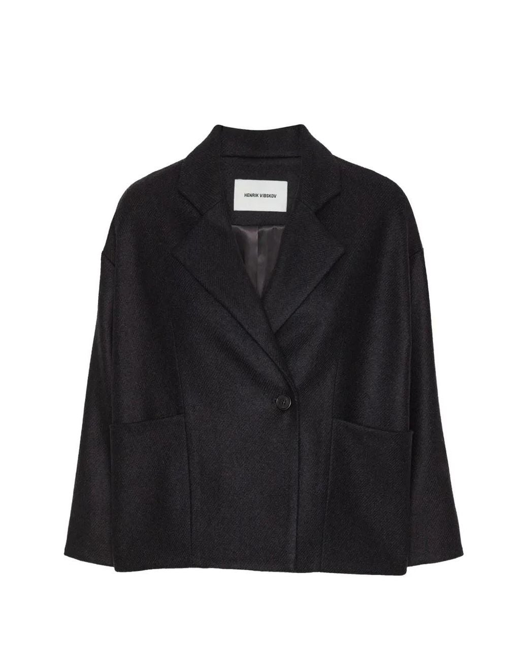 Henrik Vibskov Black Shady Notched-Lapel Jacket