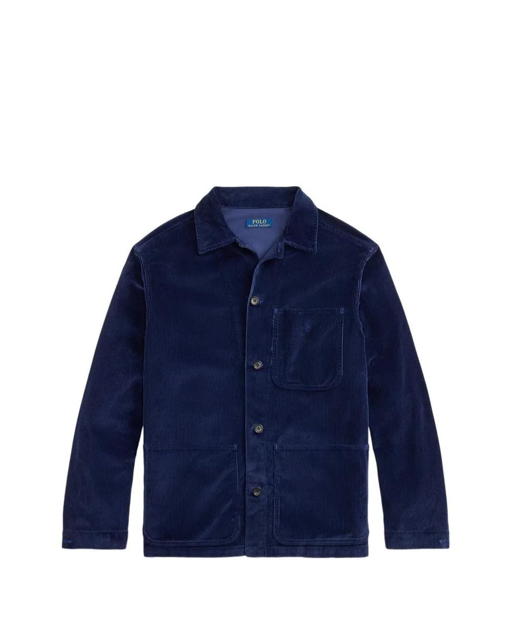 Polo Ralph Lauren Blue Corduroy-Textured Shirt Jacket for men