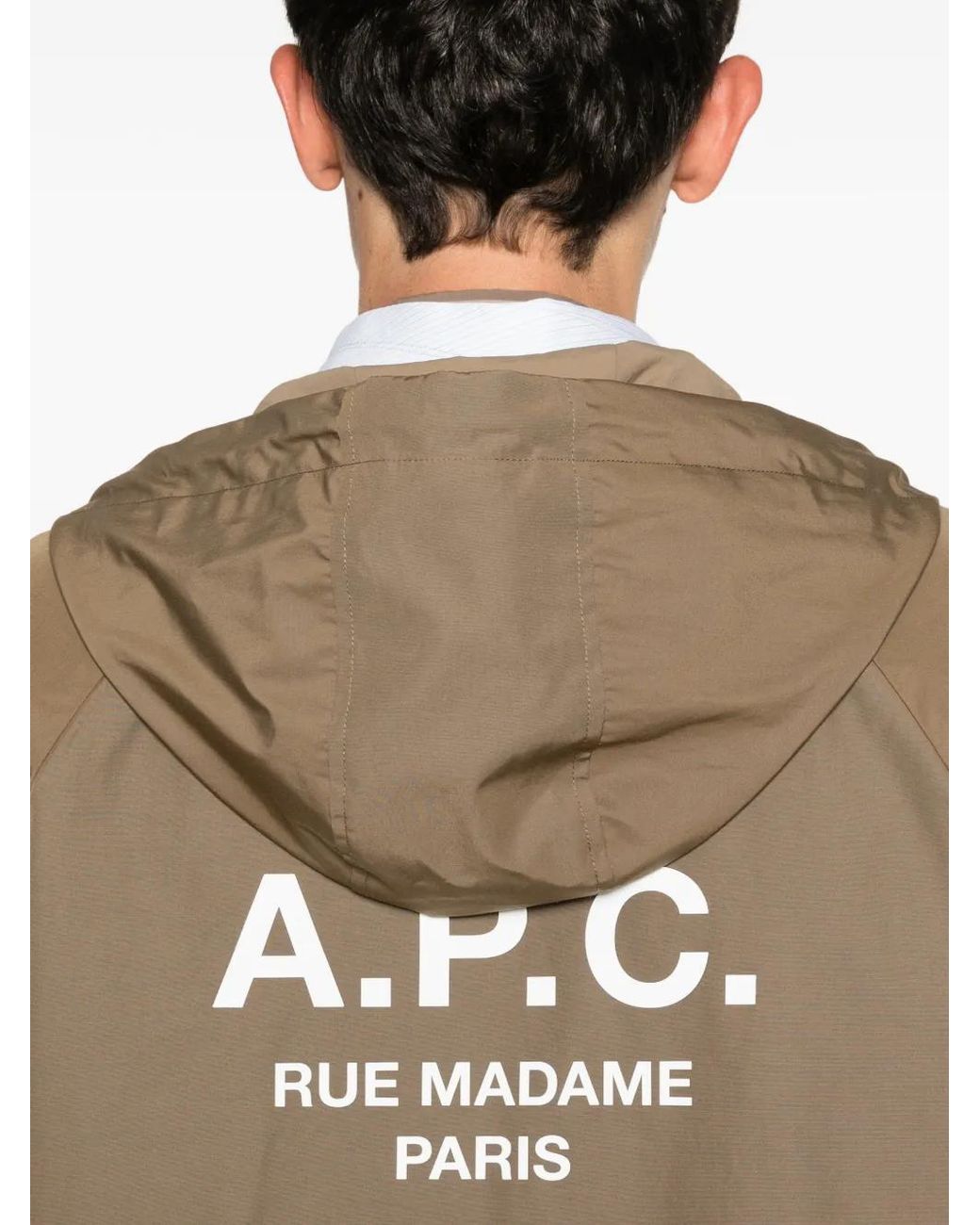 Abrigo Con Capucha Y Botones A.P.C. de hombre de color Natural