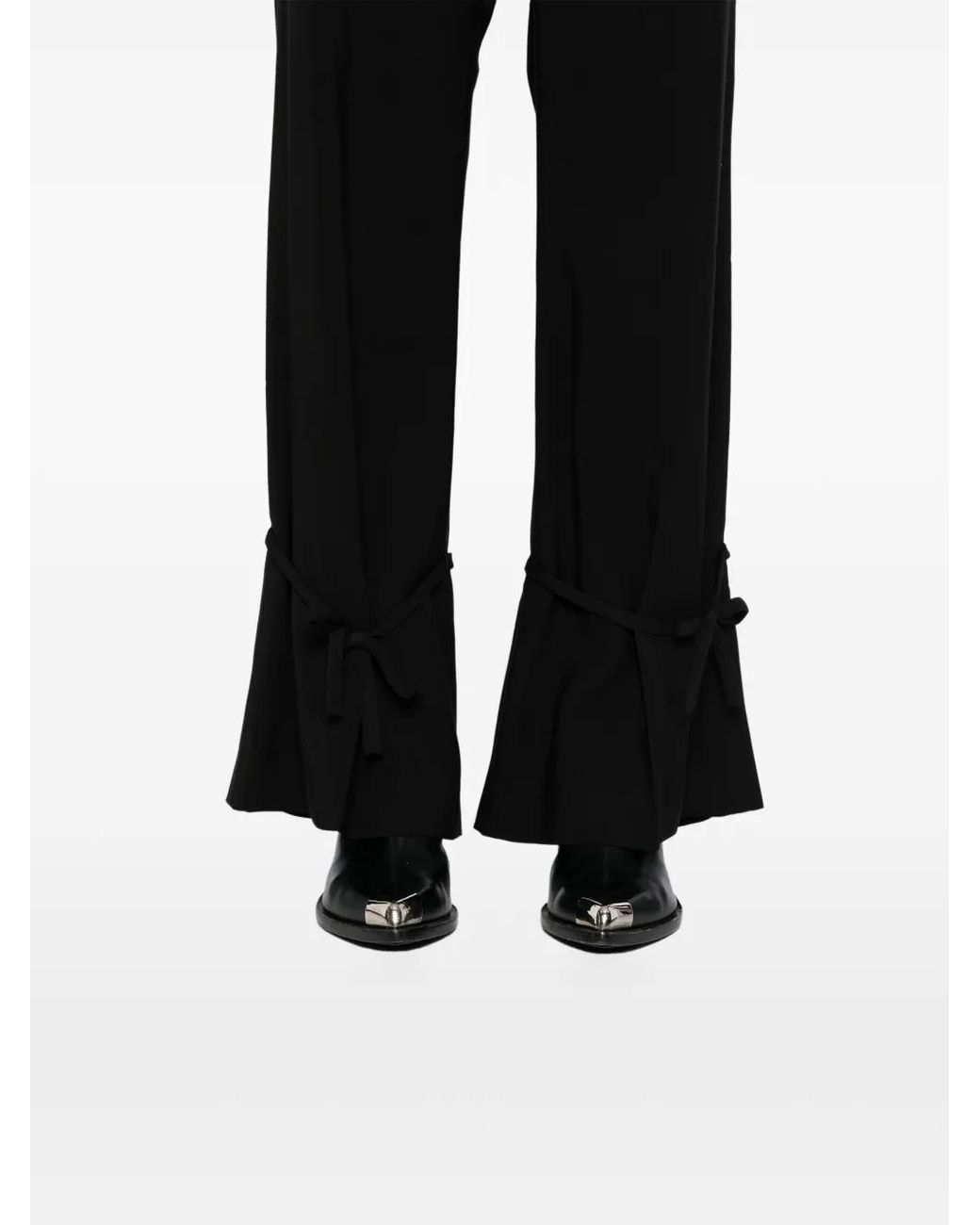 ROKH Black Flared Trousers