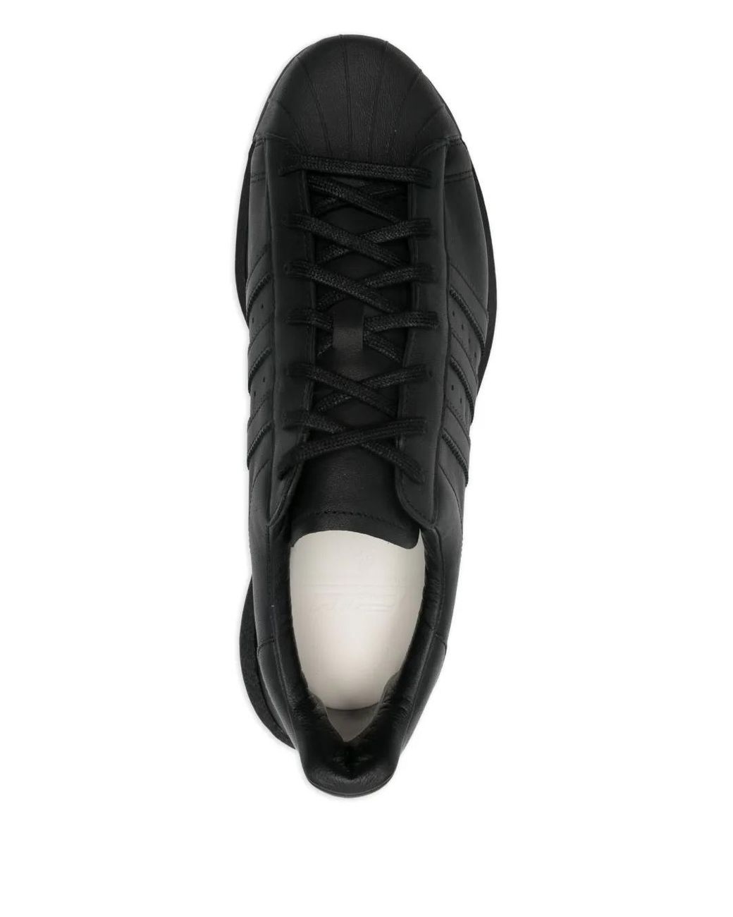 Y-3 Black Platform Leather Trainers
