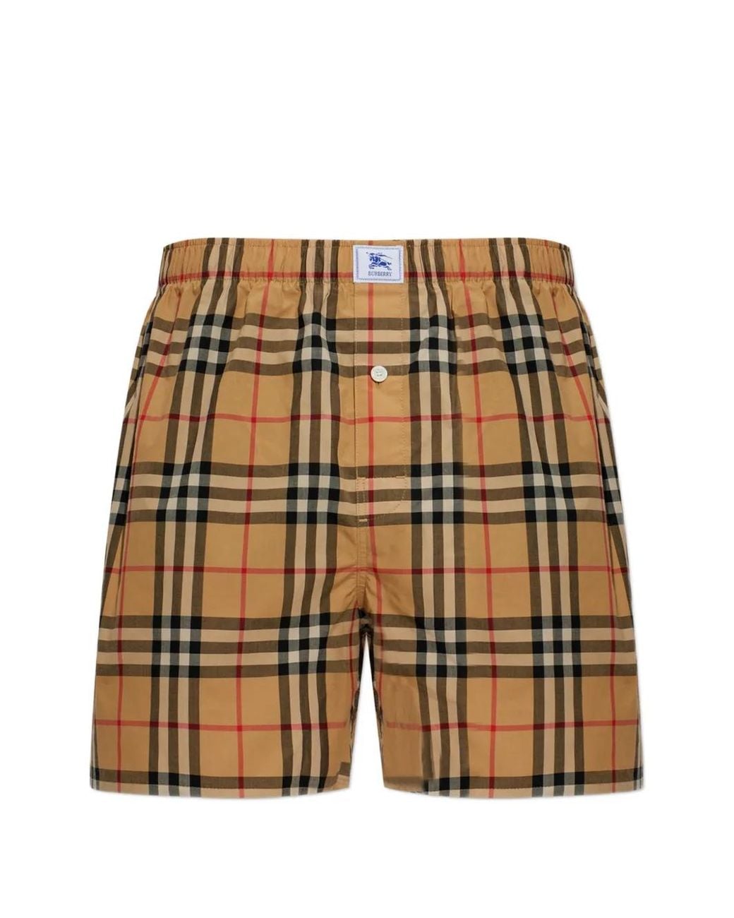 Burberry Natural Check Cotton Boxer Shorts for men