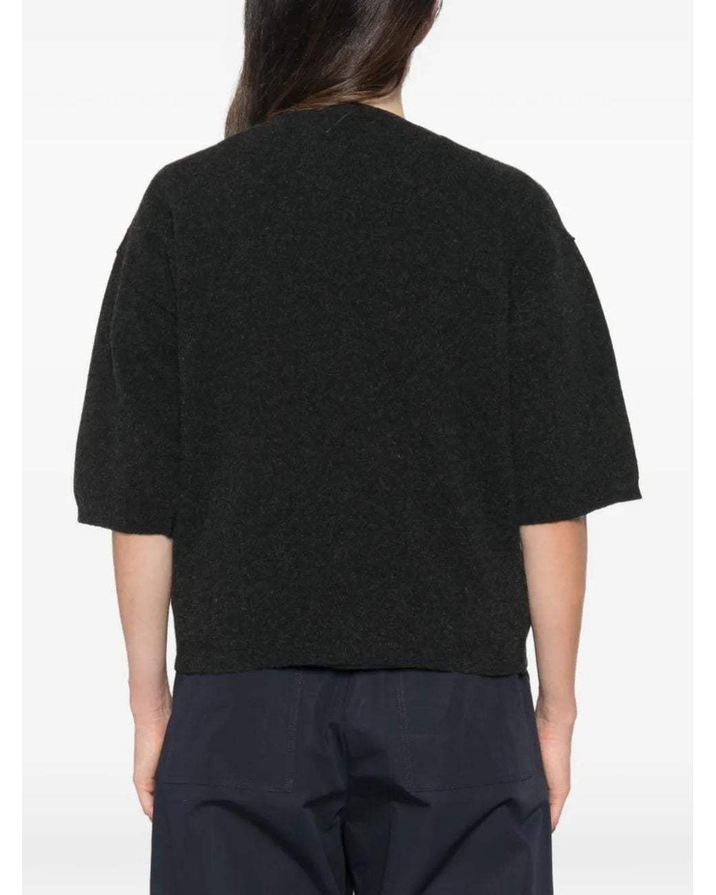 Sofie D'Hoore Black Short-Sleeve Crew-Neck Sweater