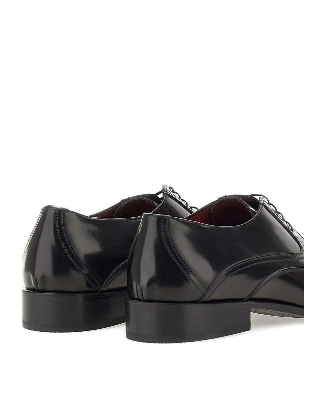 Duca Degli Abruzzi Black Cl21 Leather Derby Shoes for men