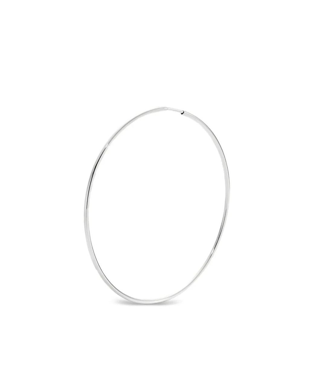 Maria Black White 14K Recycled Gossamer Hoop Earring