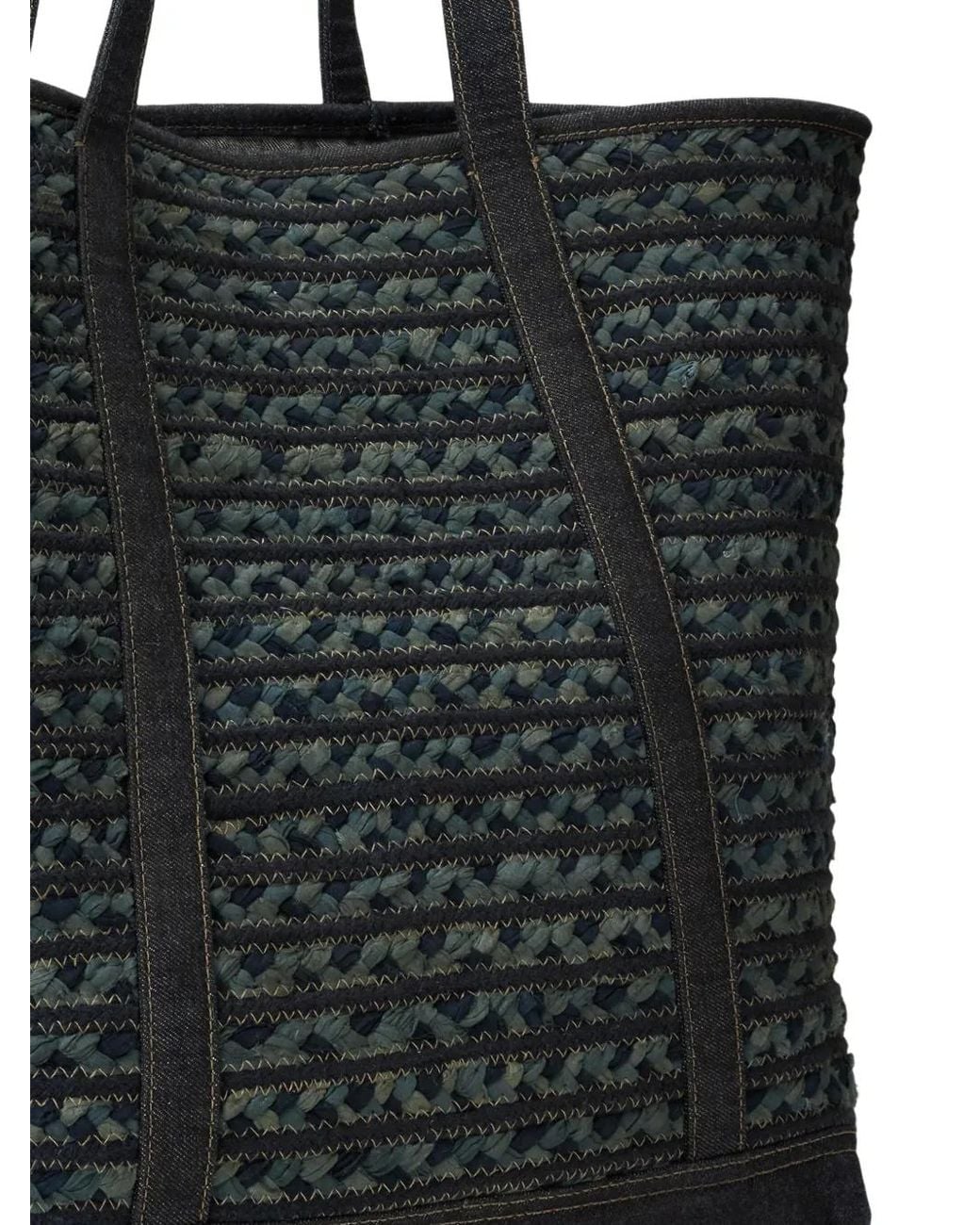 RRL Black Sac Cabas À Design Tressé for men