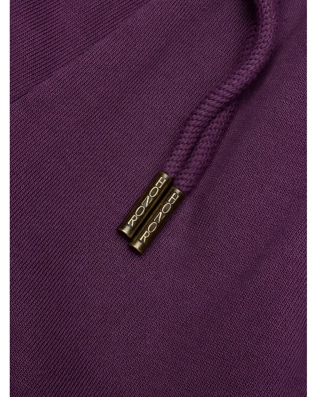 Honor The Gift Purple Denim-Panel Frayed Track Pants for men