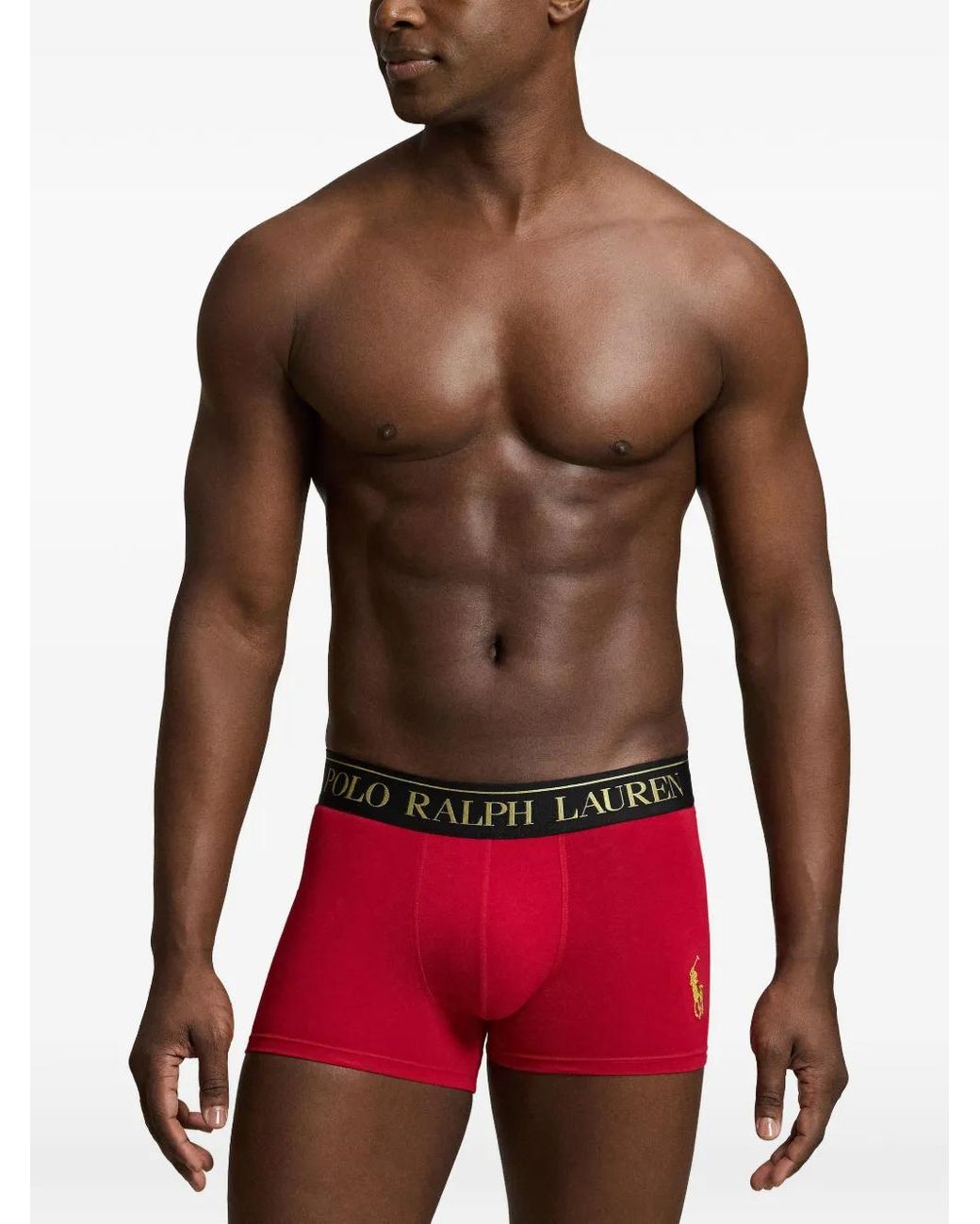 Polo Ralph Lauren Red Logo-Waistband Polo Bear Trunks (Set Of Two) for men