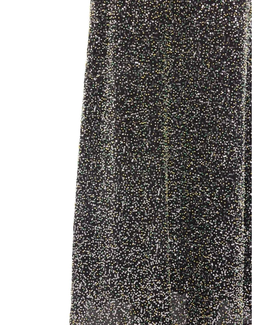 Rabanne Gray Sequin-Embellished Maxi Skirt
