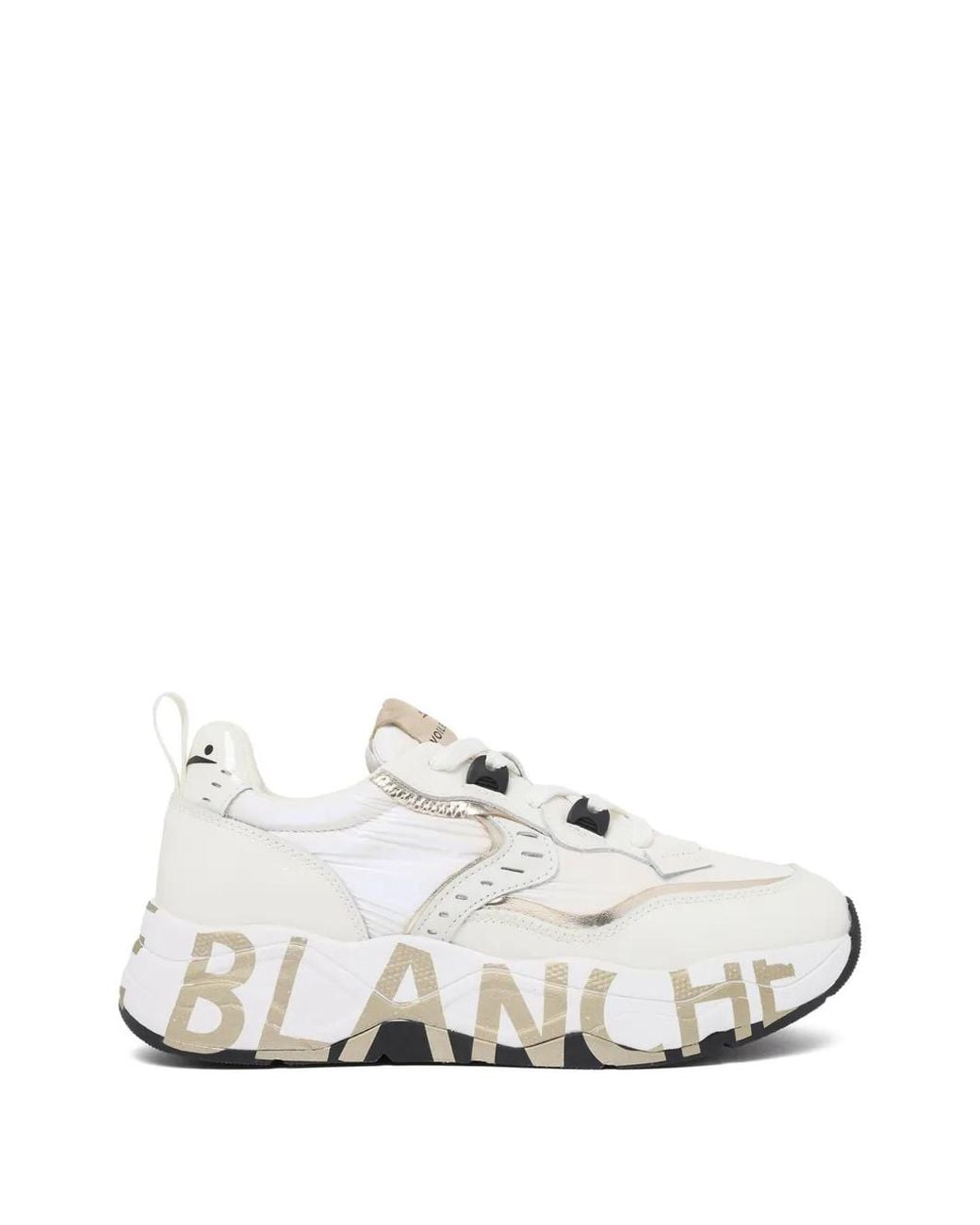 Voile Blanche White Logo-Print Sneakers