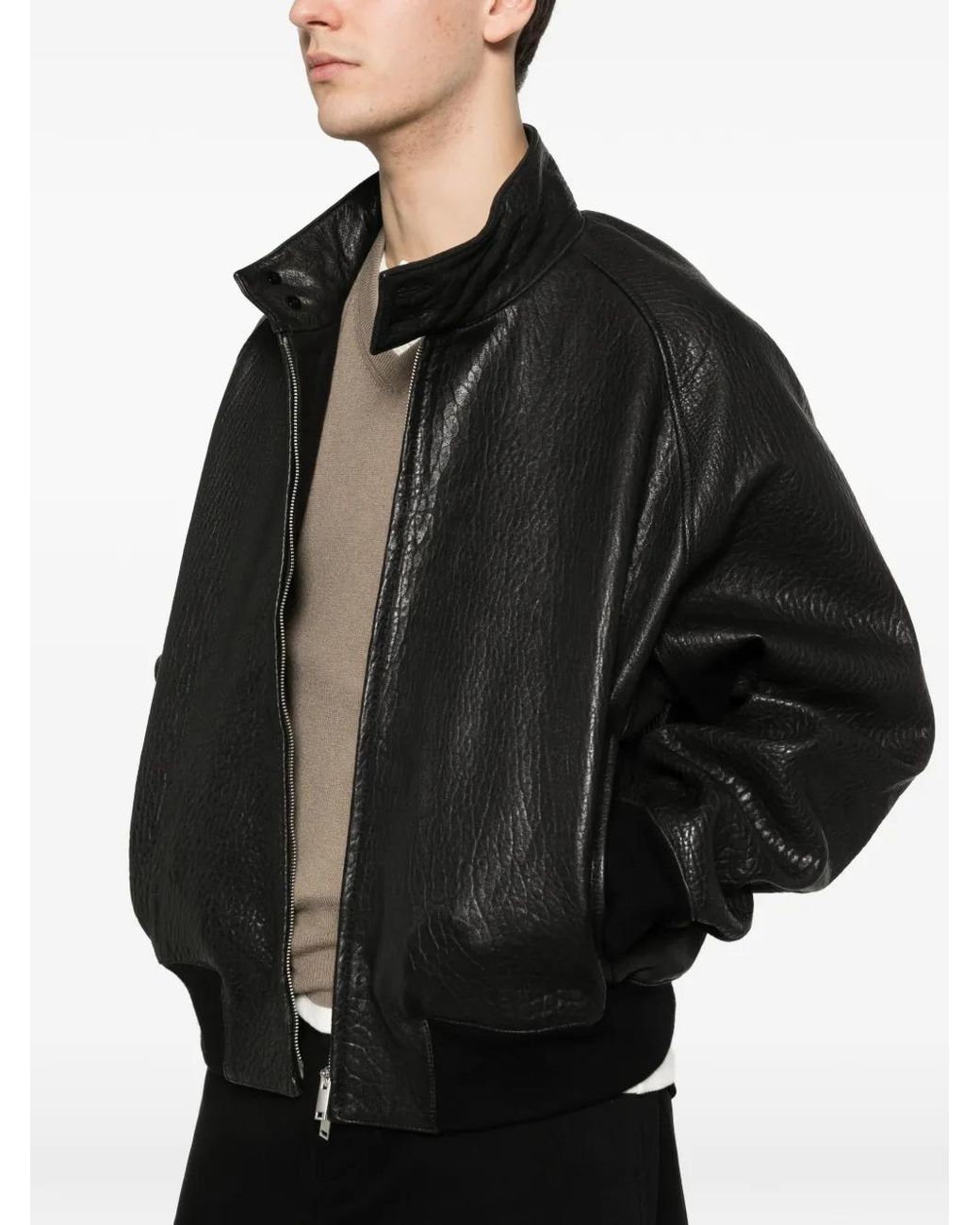 Studio Nicholson Black Over Zip Jacket for men