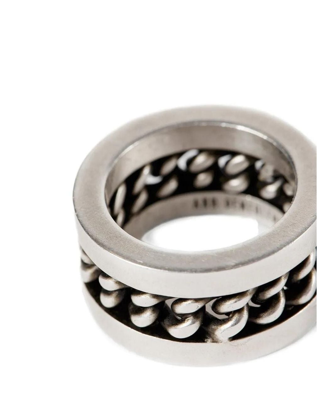 Stackable Chain Ring Design Man Ann Demeulemeester Marin Chain-Detail Ring in Gray for Men | Lyst