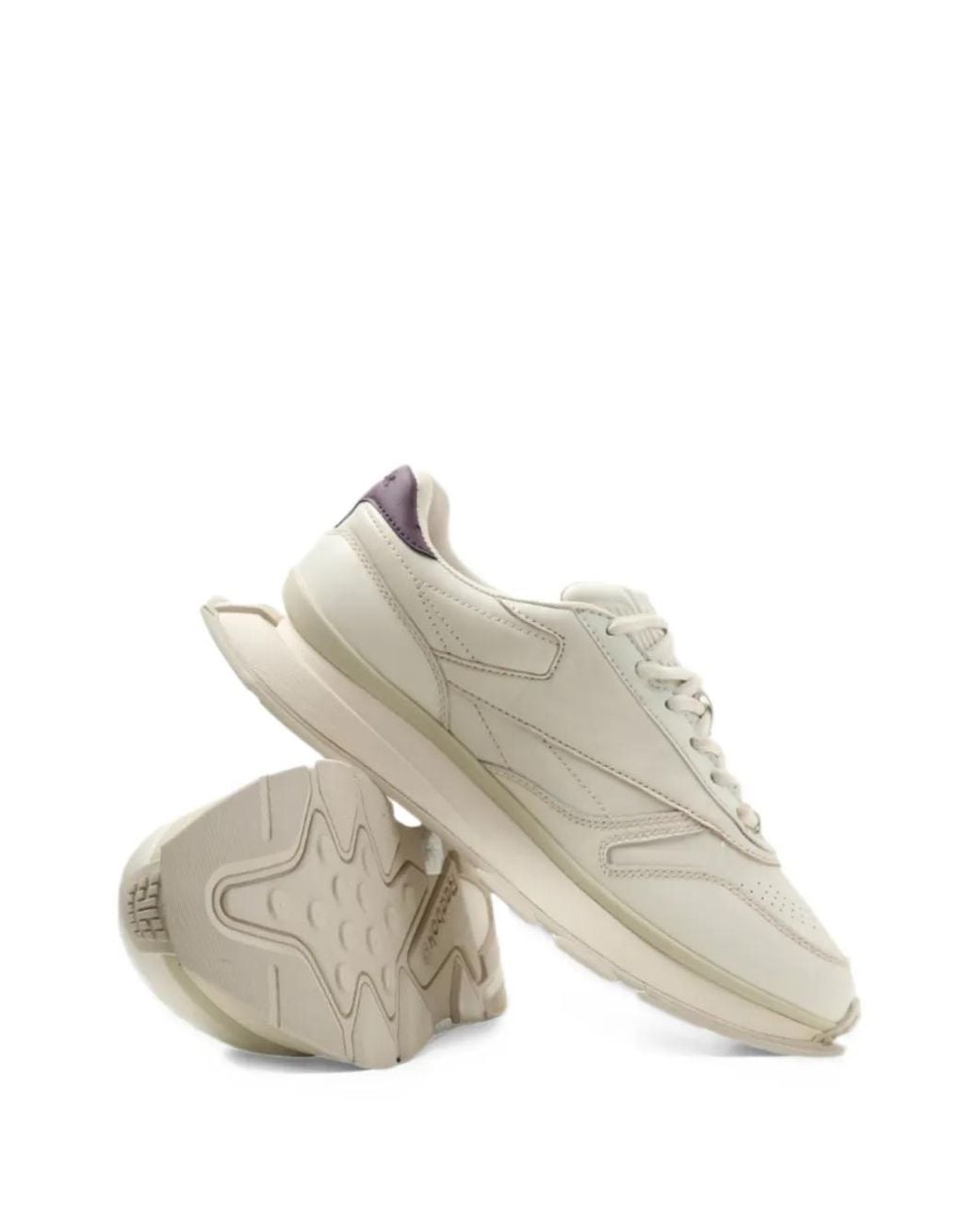 Reebok White Classic Leather Ltd Distressed Sneakers for men