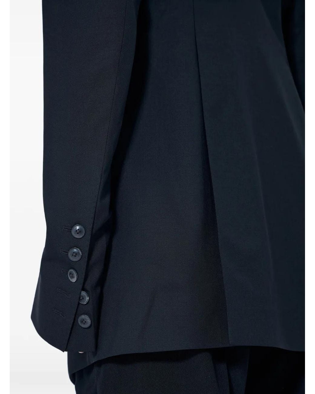 Rick Owens Blue Single-Breasted Buttoned Blazer