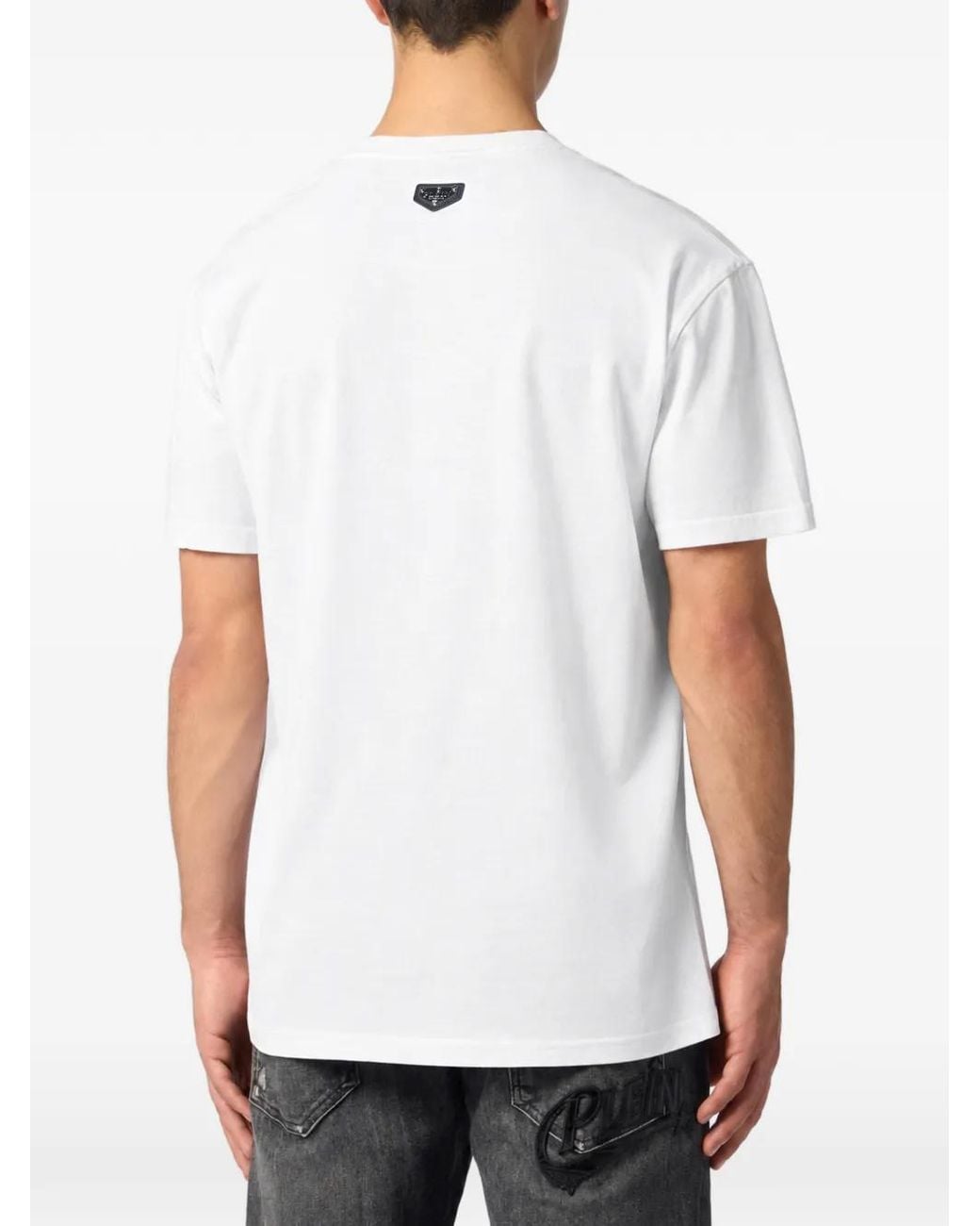 Philipp Plein White T-Shirt Round Neck Ss Bulldogs for men