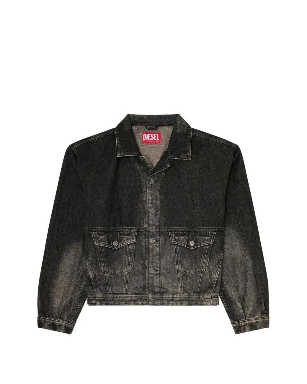 DIESEL Black Trucker Jacket for men