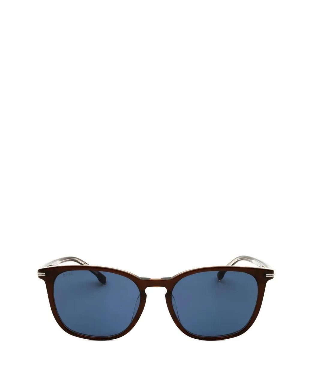 Boss Blue Rectangle-Frame Sunglasses for men