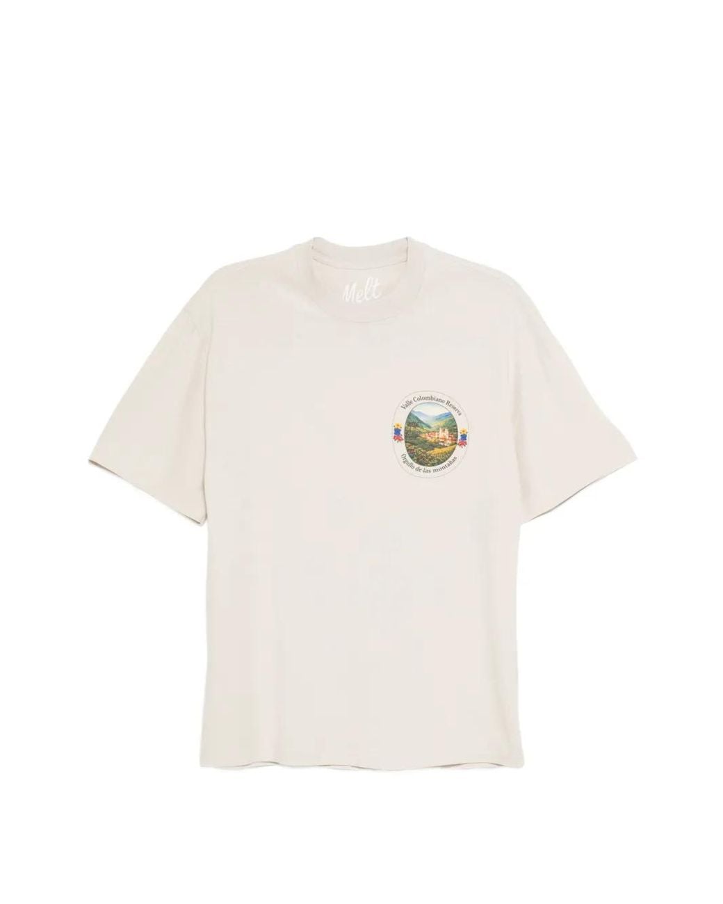 Melt White Crew Neck T-Shirt for men