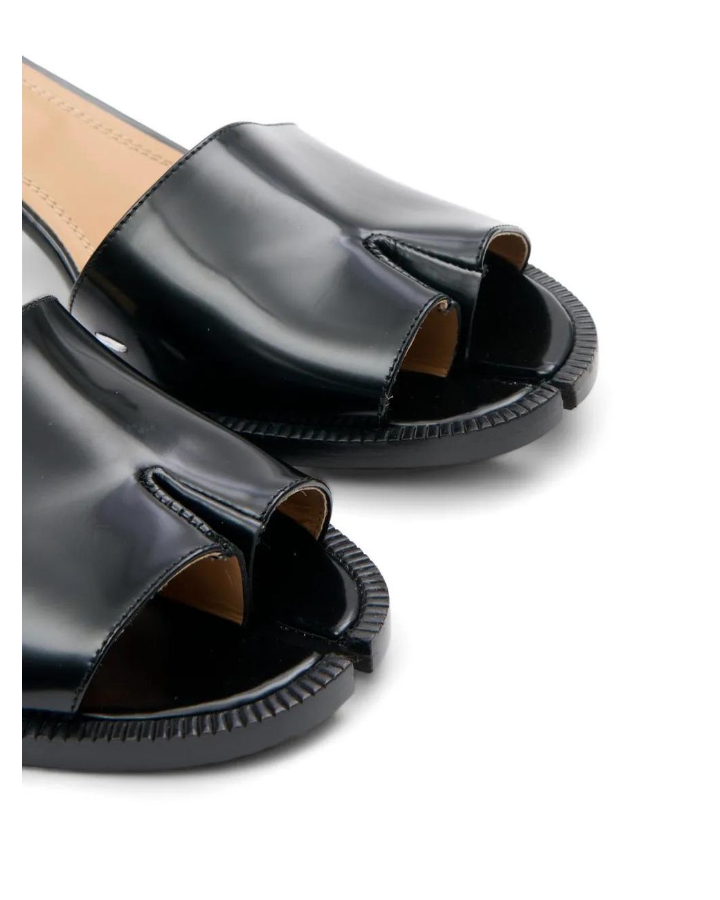 Maison Margiela White Tabi Brushed-Leather Mules