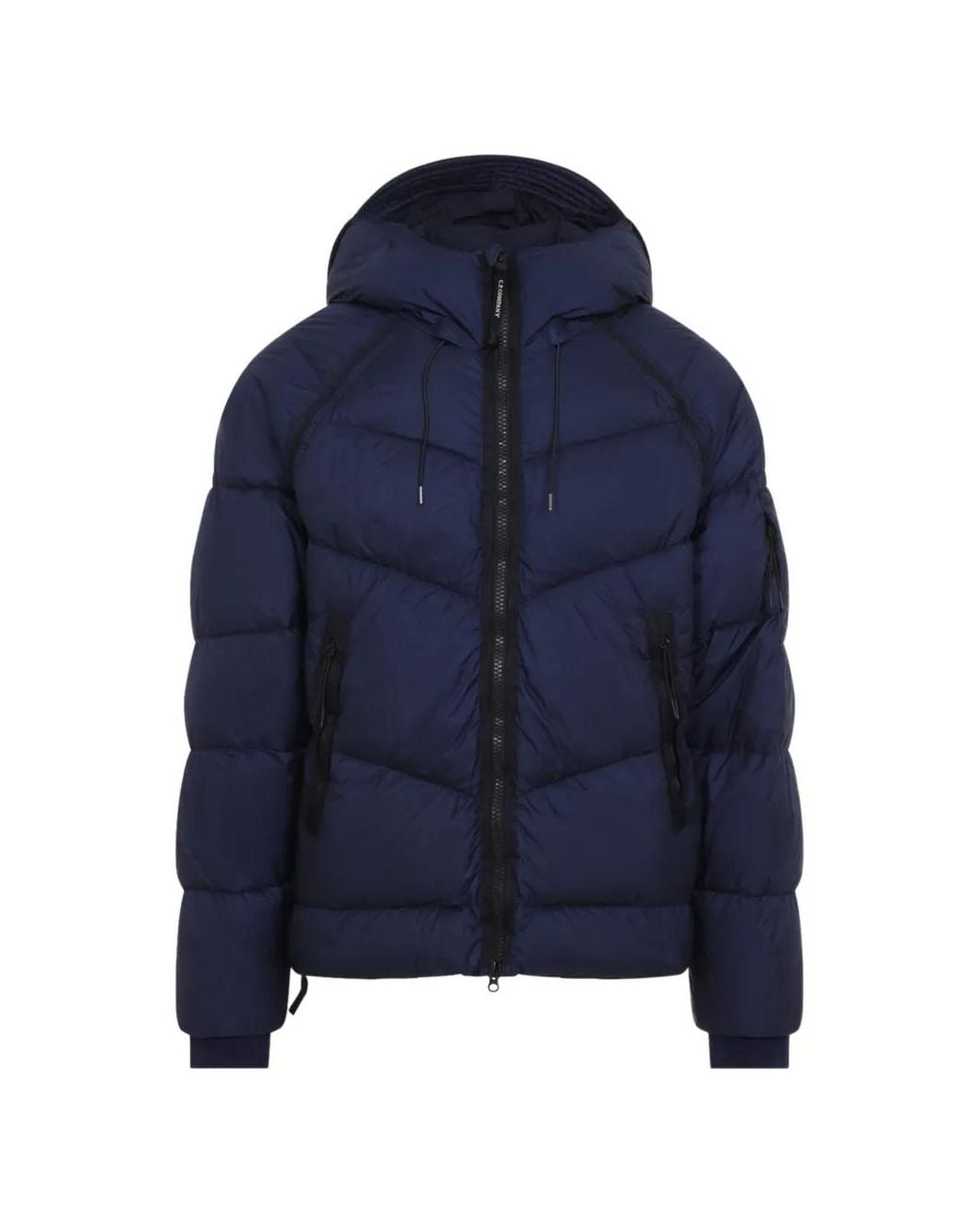 C P Company Blue Medium Down Shield Jacket for men