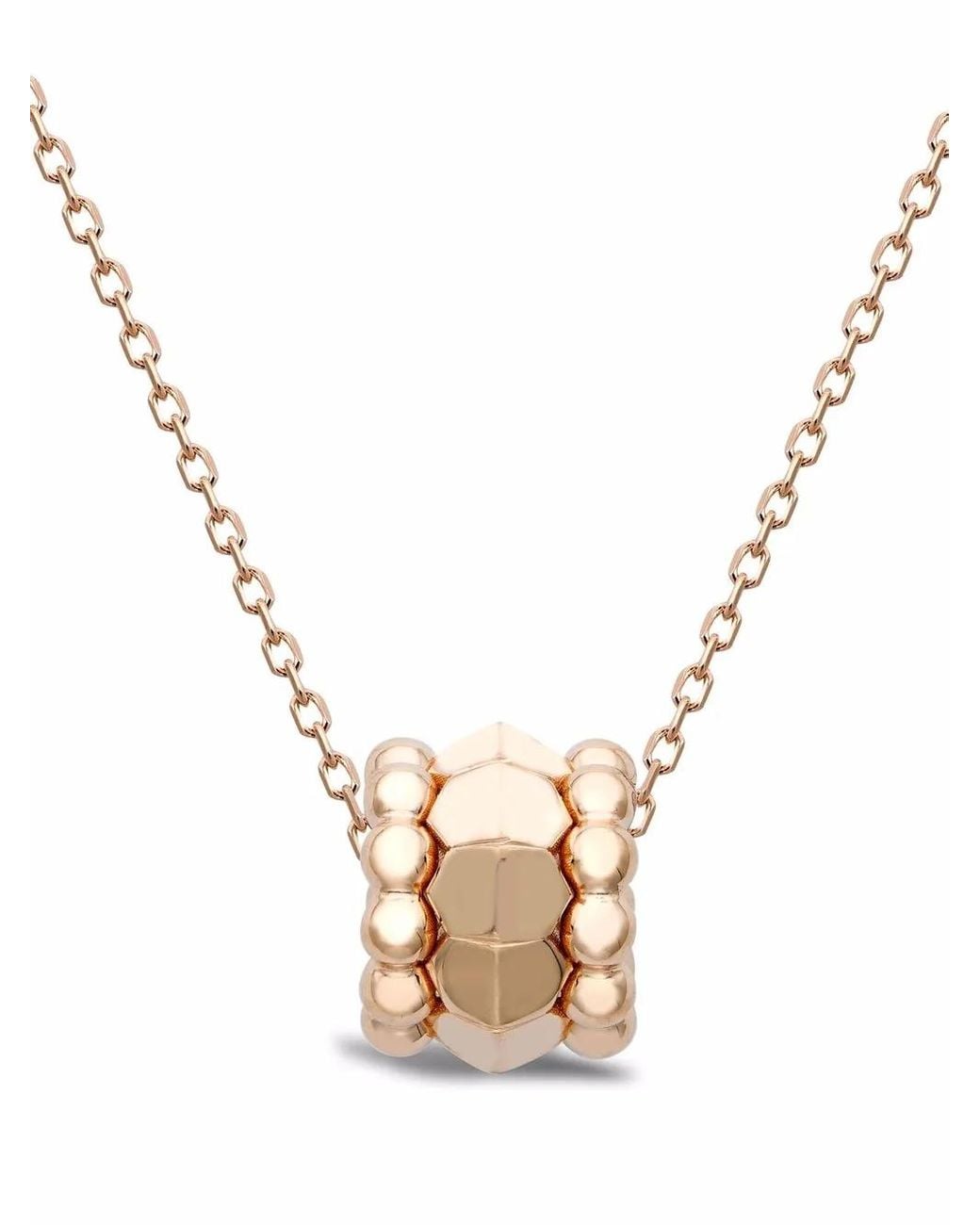 Pragnell Metallic 18Kt Rose Bohemia Three Row Peaked Polished Pendant Necklace