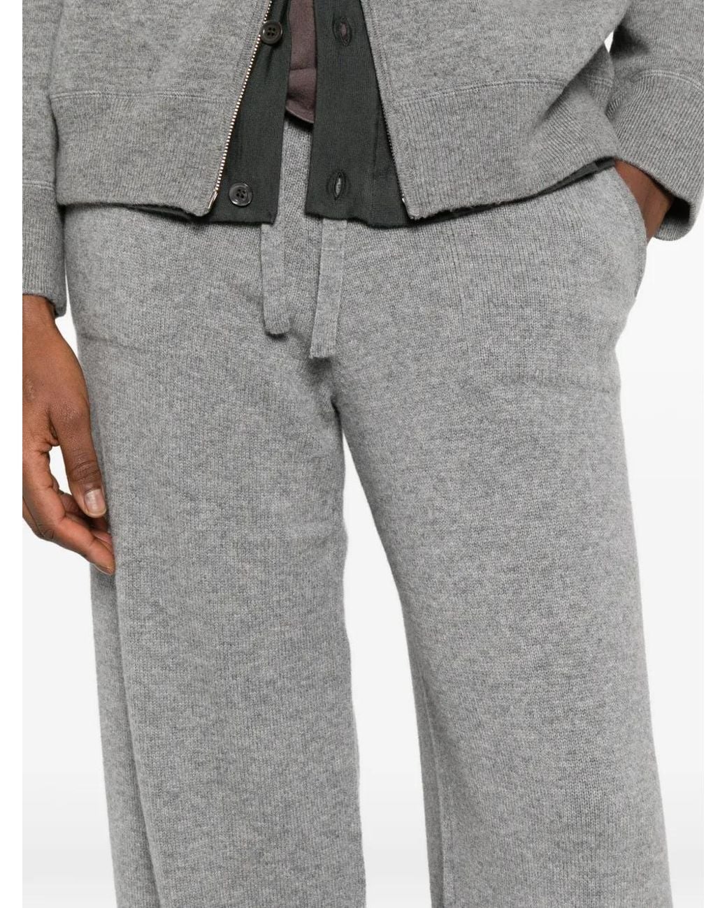 Max Mara Gray Pietra Drawstring-Waist Track Pants