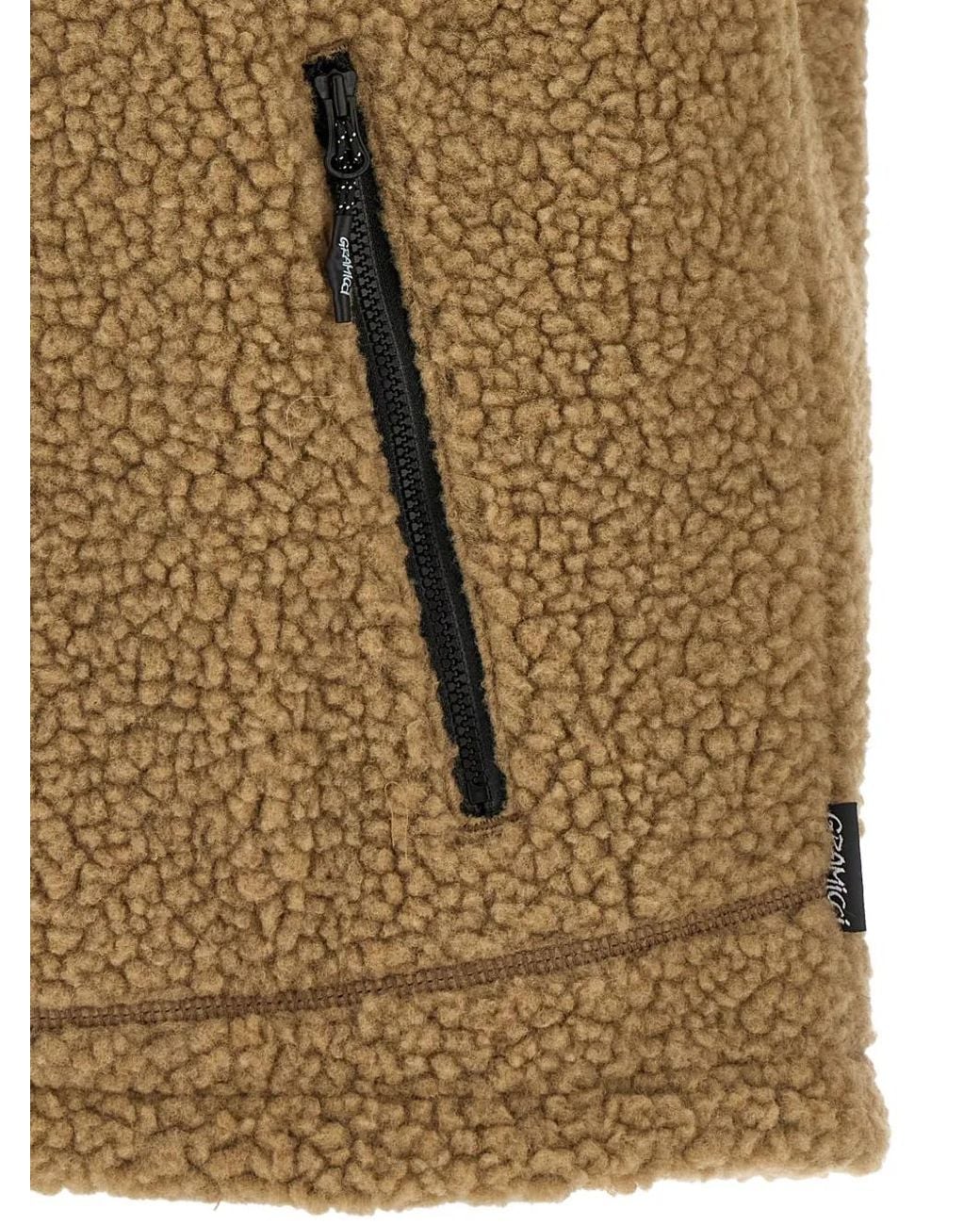 Gramicci Green Sherpa Reversible Gilet for men