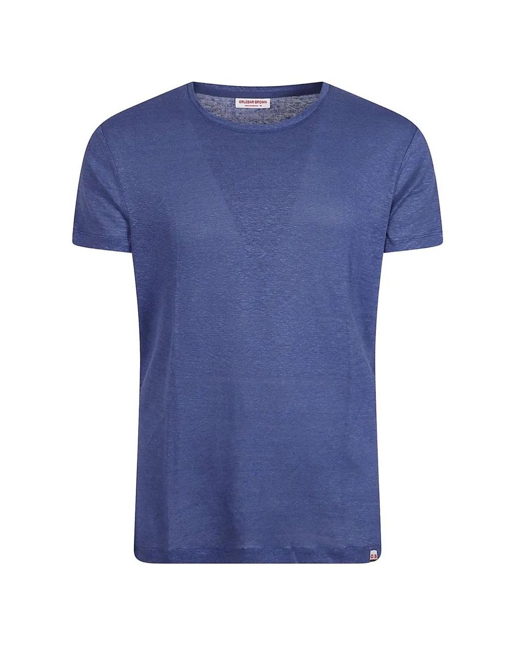 Orlebar Brown Blue Ob-T Curved-Hem T-Shirt for men