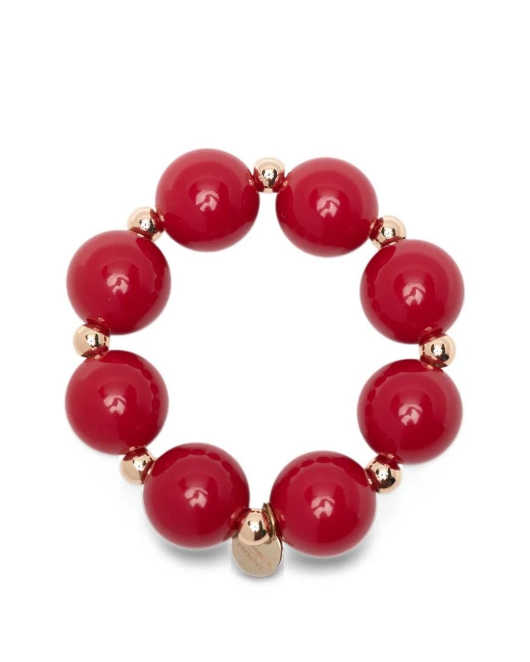 ALESSANDRO ENRIQUEZ Red Beaded Slip-On Bracelet