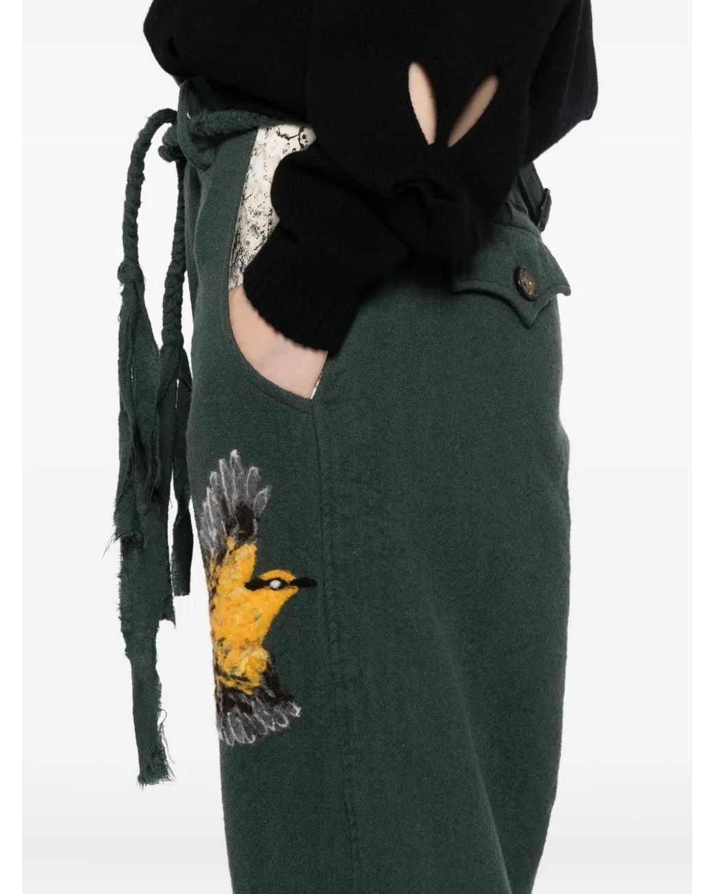 GG IN RED Green Birdwatcher Trousers