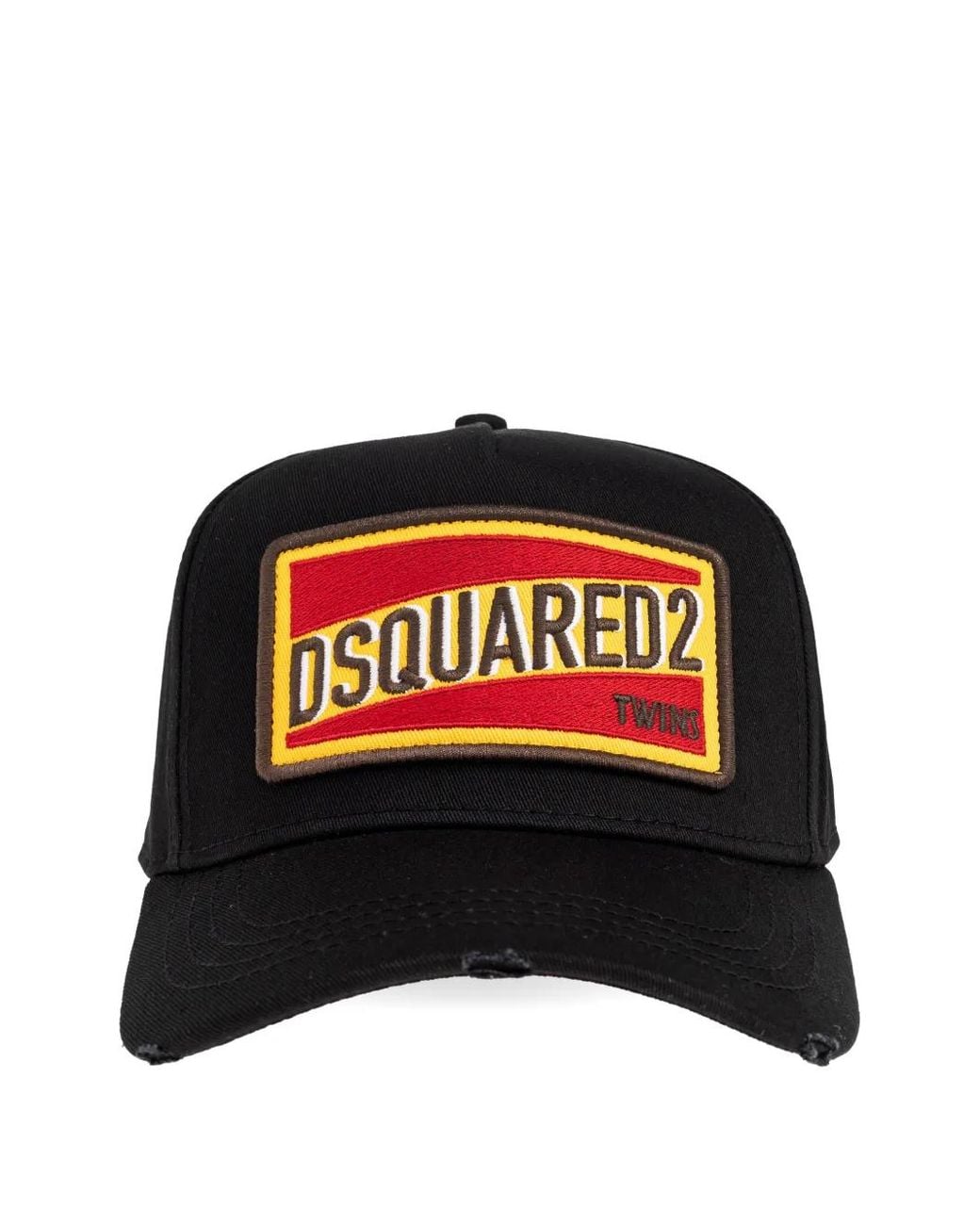 DSquared² Black Logo Patch Baseball Cap for men
