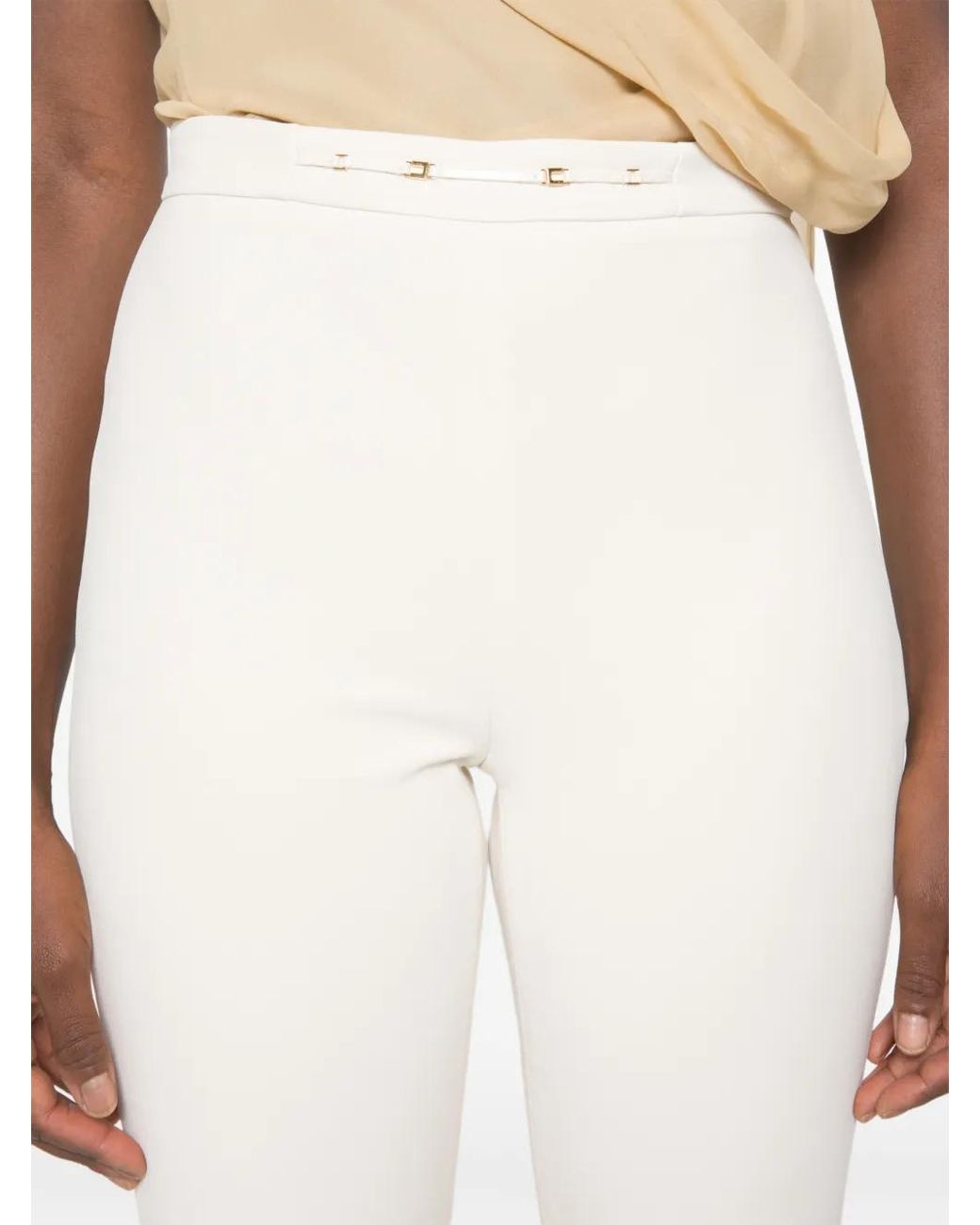Elisabetta Franchi White Trousers