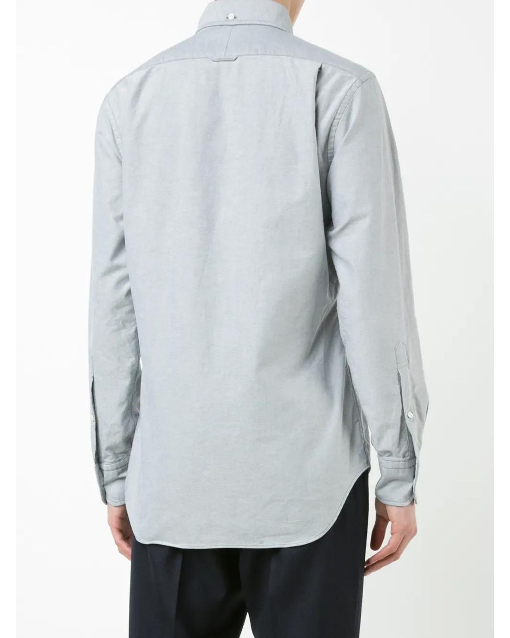 Thom Browne Blue Patch Pocket Shirt for men