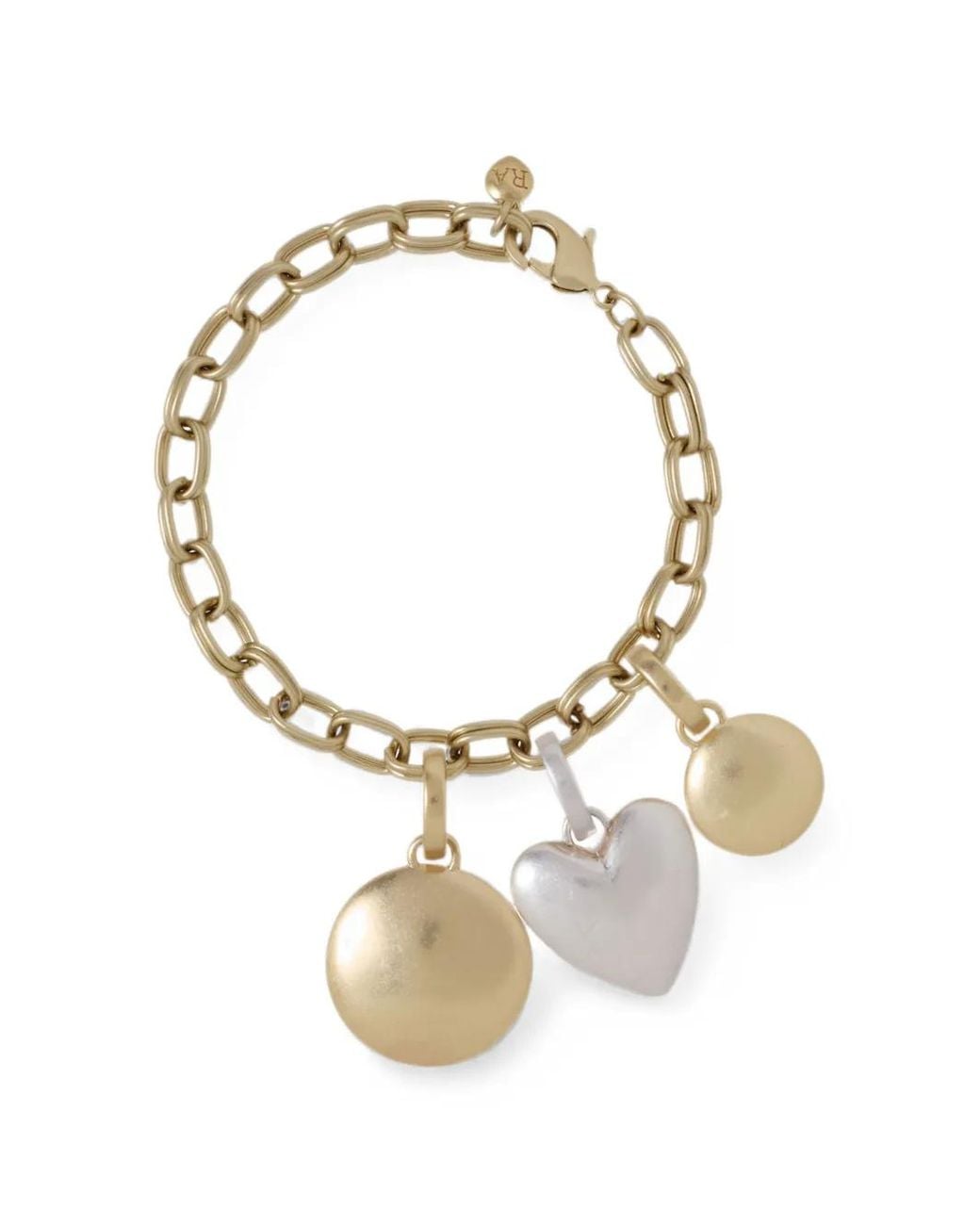 Roxanne Assoulin Metallic Token Multi-Charm Pendant Bracelet