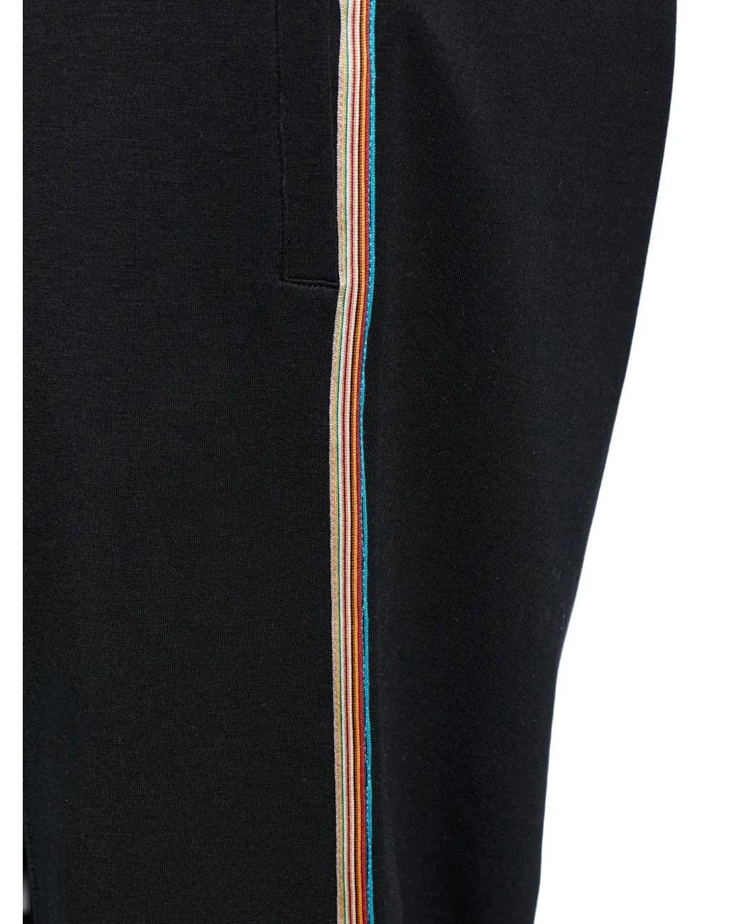 Paul Smith Black Pantalon De Jogging À Rayures Latérales for men